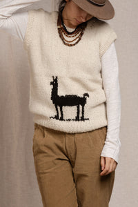 Hand Knitted Llama Vest - PRE ORDER -