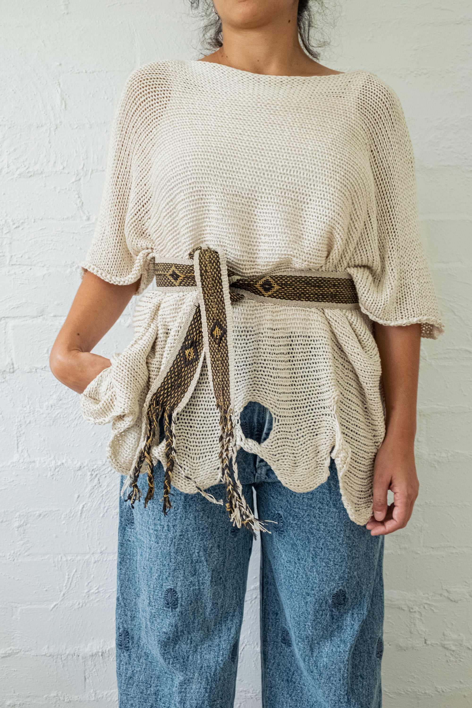 Wide Wrap Belt #0244, chaguar fibre by Wichi artisans, Argentina