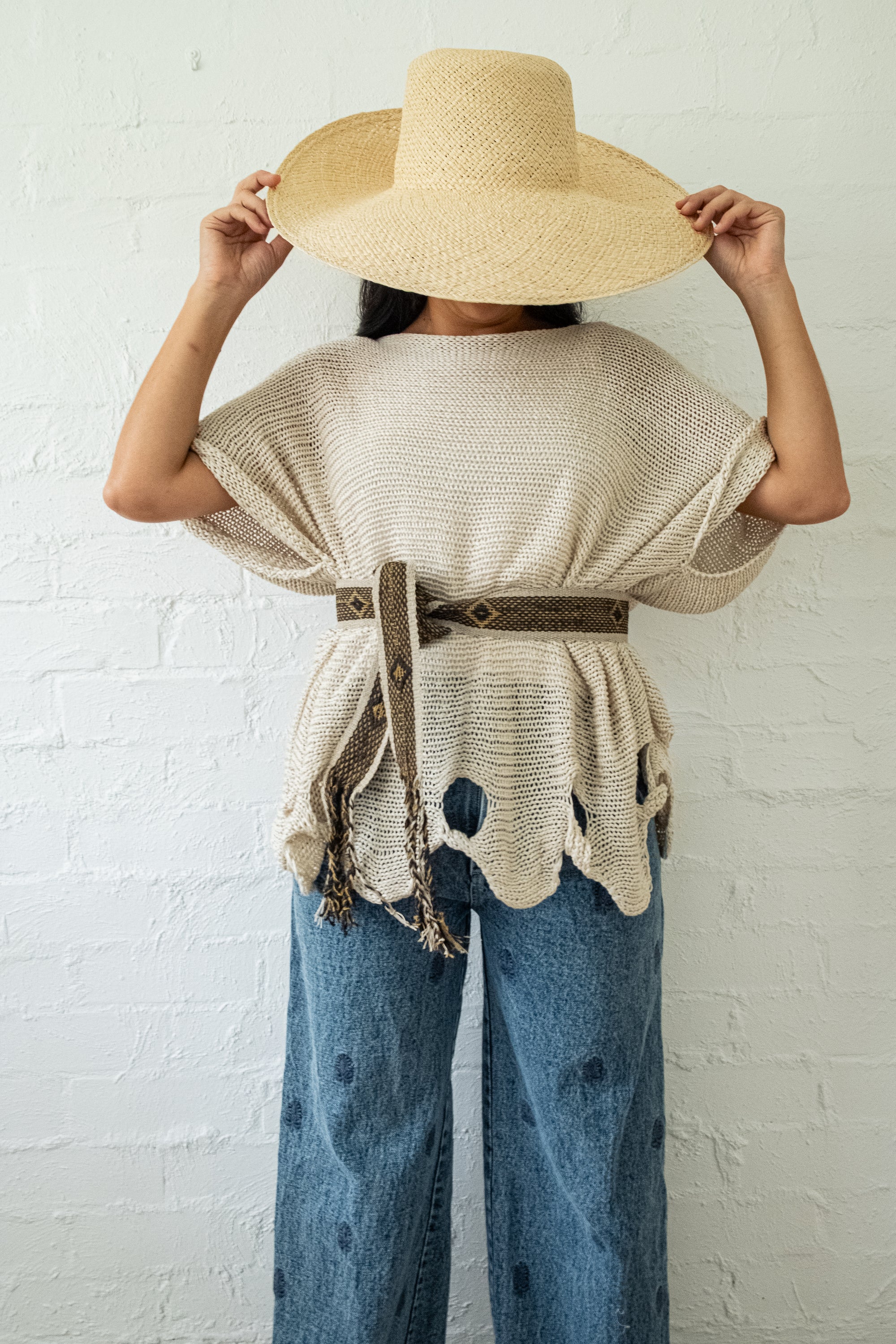 Wide Wrap Belt #0244, chaguar fibre by Wichi artisans, Argentina