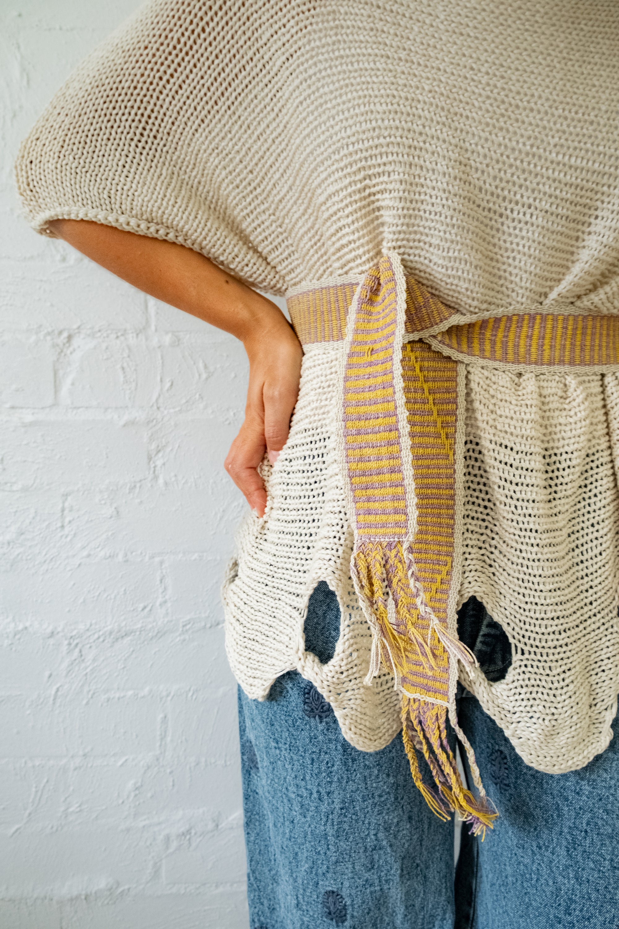 Wide Wrap Belt #0241, chaguar fibre by Wichi artisans, Argentina
