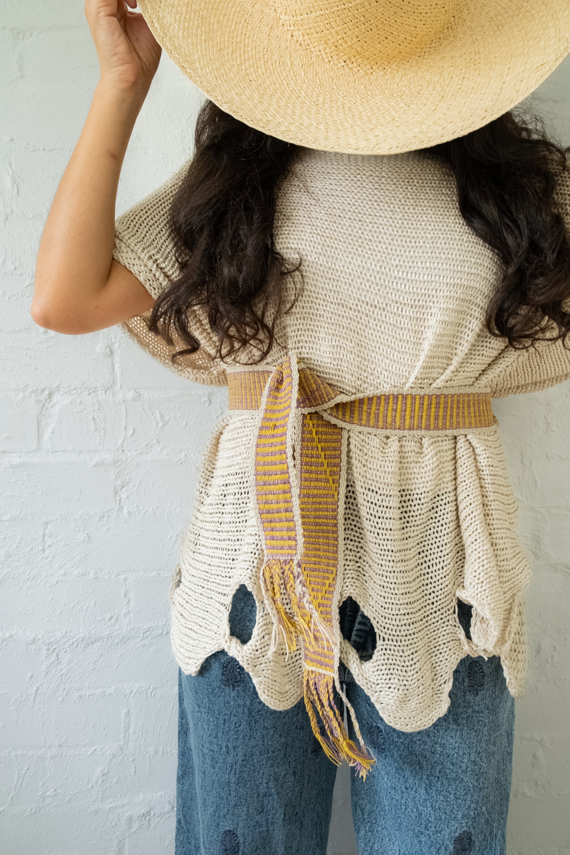 Wide Wrap Belt #0241, chaguar fibre by Wichi artisans, Argentina