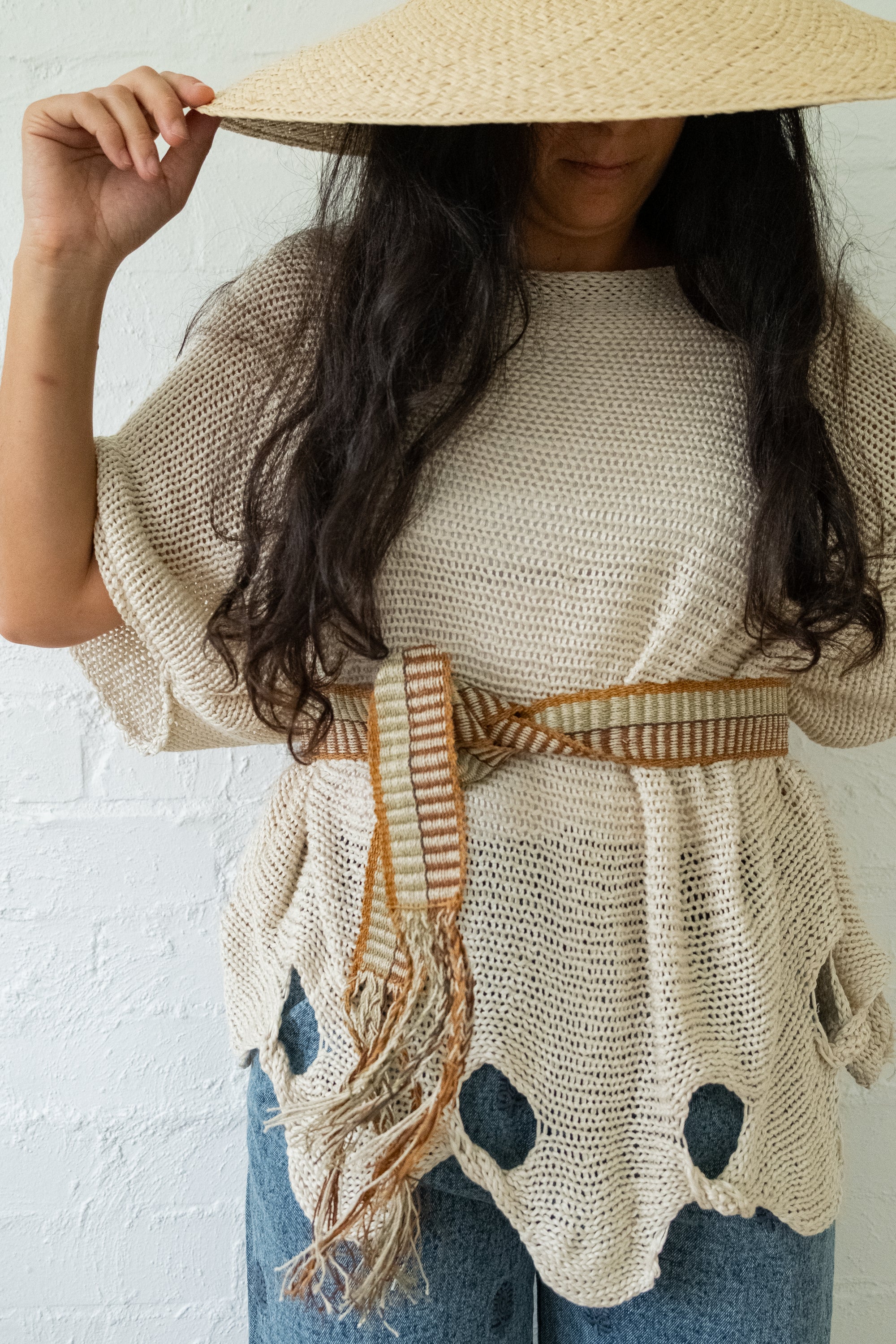 Wide Wrap Belt #0243, chaguar fibre by Wichi artisans, Argentina