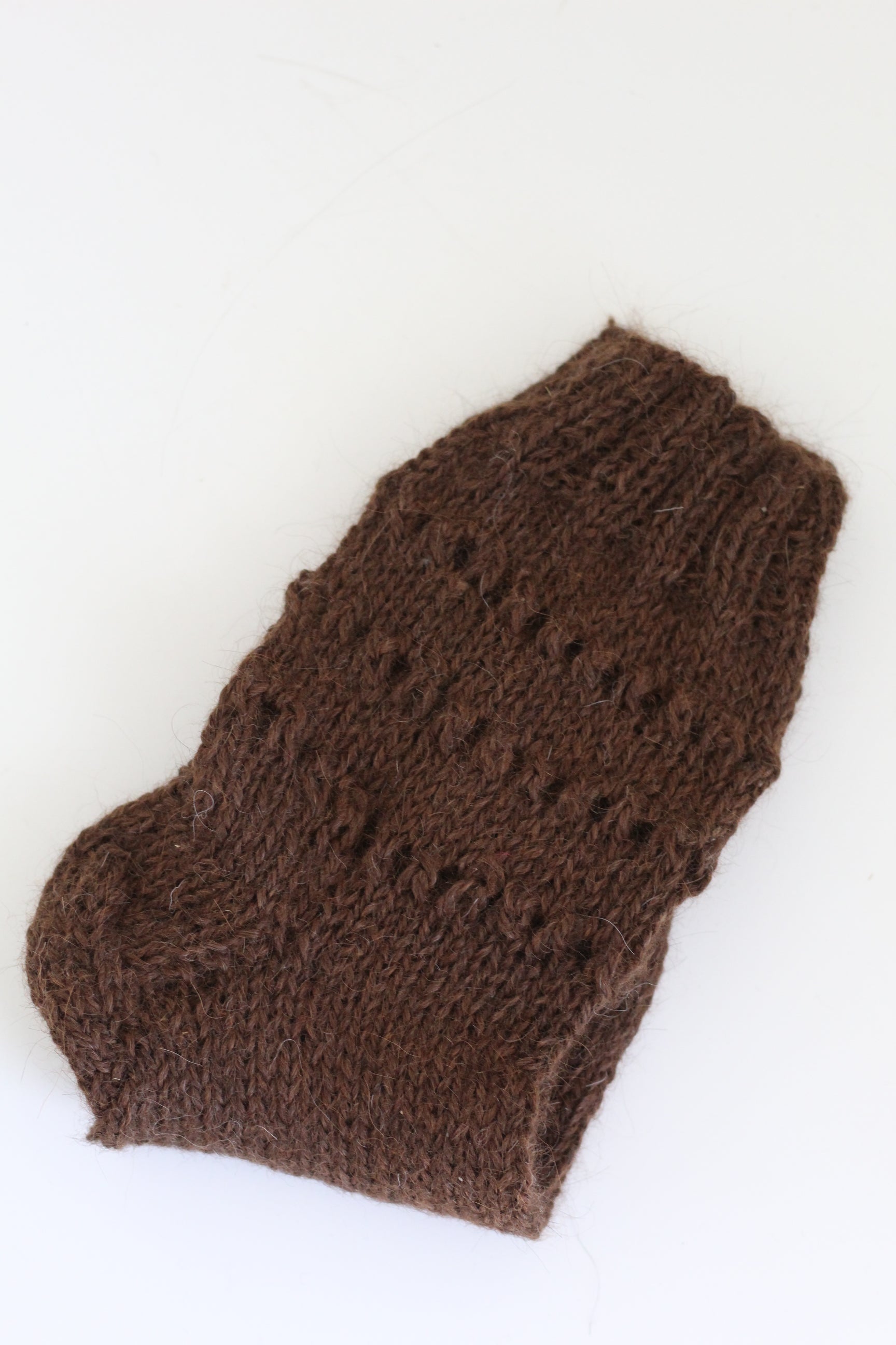 Hand Knitted Socks Chocolate, llama wool, Argentina