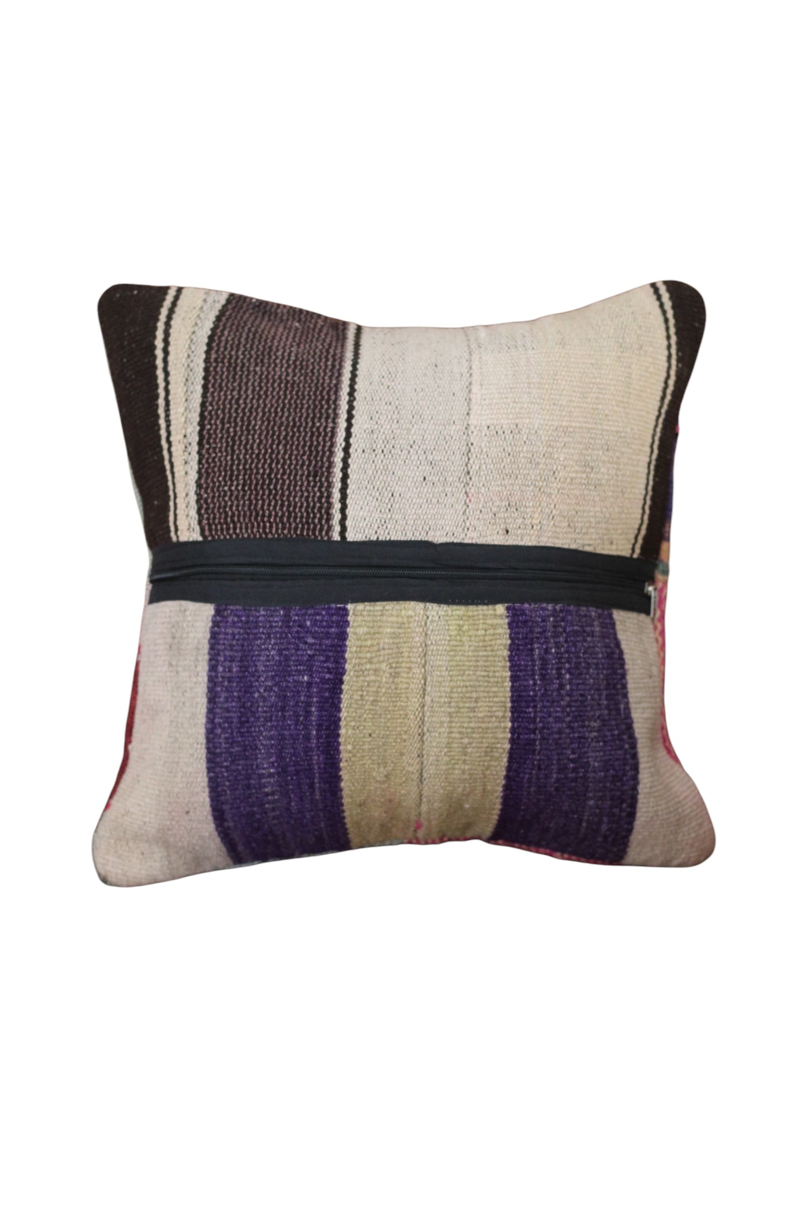 Patchwork Frazada Cushion #007, sheep wool patchwork from Peruvian Andes