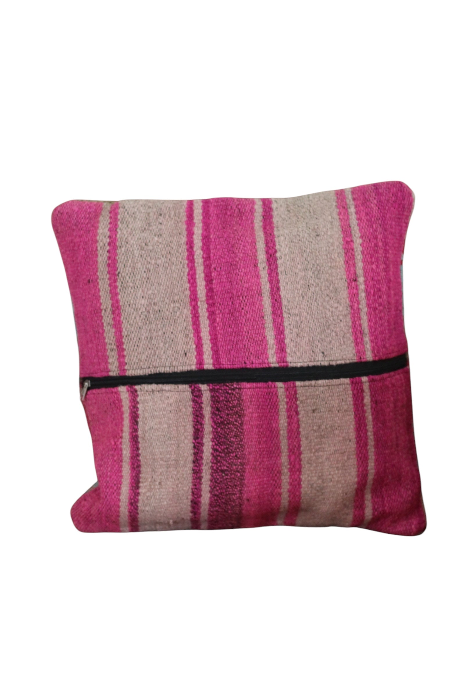 Patchwork Frazada Cushion #008, sheep wool patchwork from Peruvian Andes