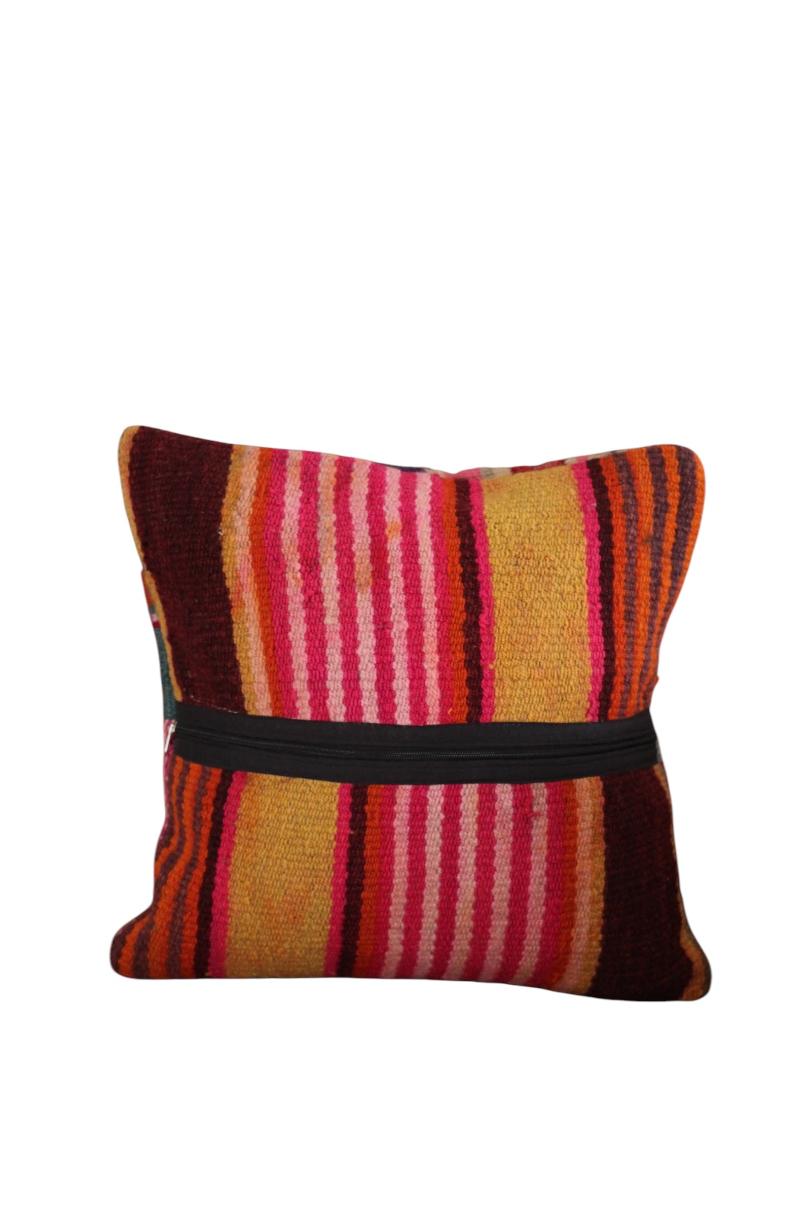 Patchwork Frazada Cushion #012, sheep wool patchwork from Peruvian Andes