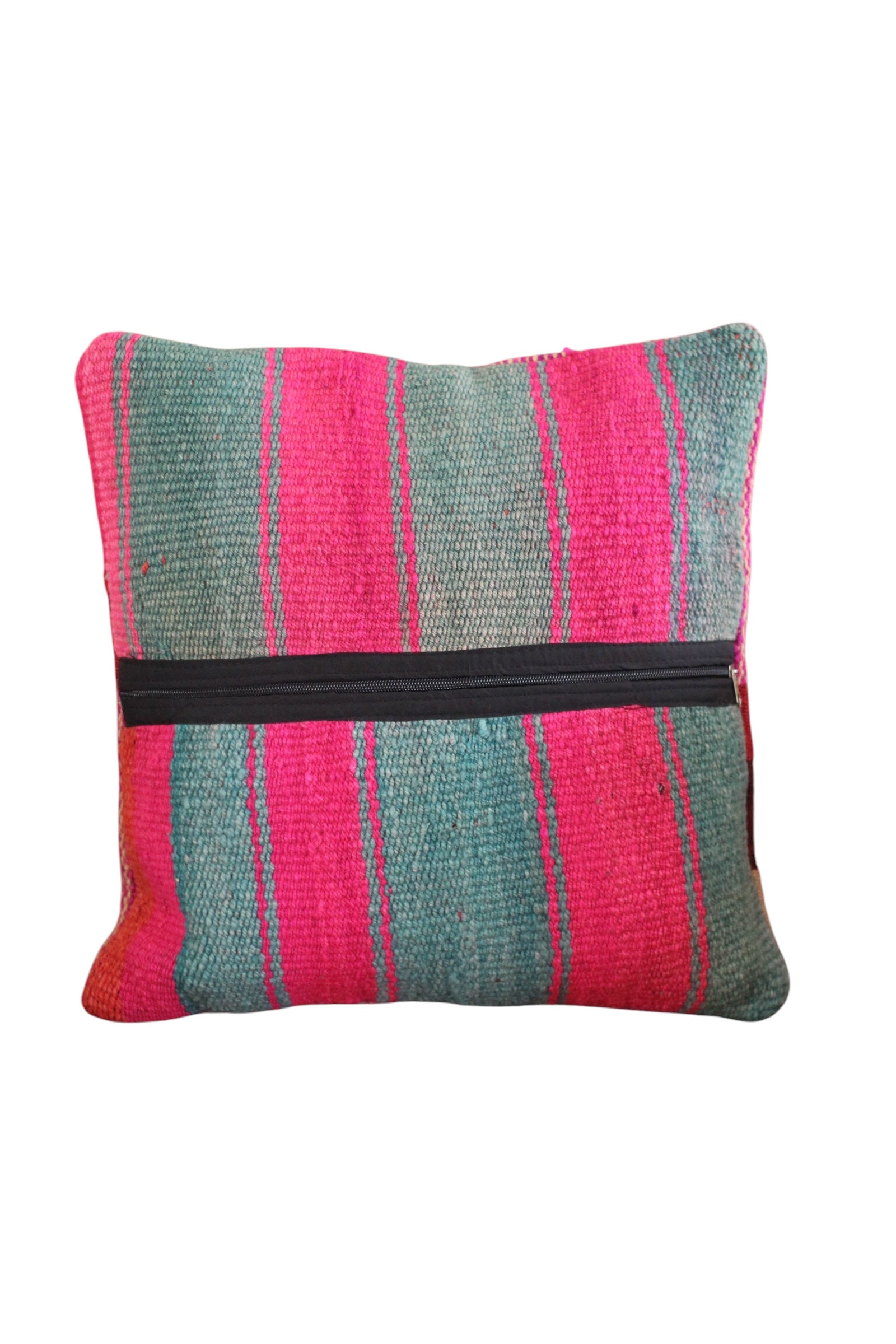 Patchwork Frazada Cushion #014, sheep wool patchwork from Peruvian Andes