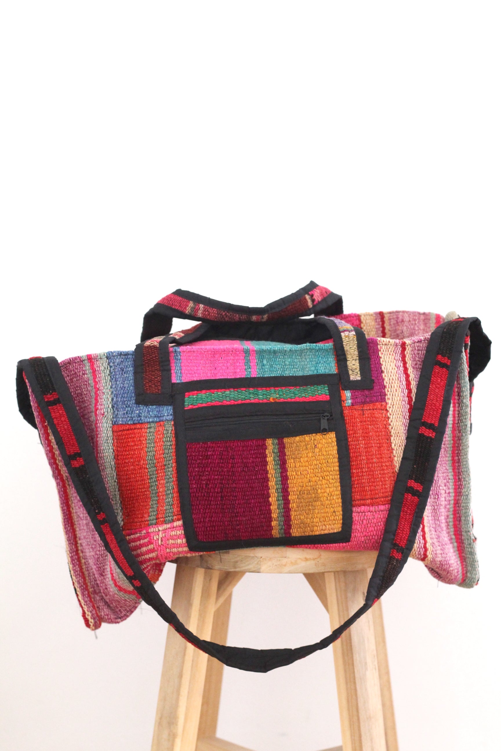 Frazada Weekender Bag #004, sheep wool from Peruvian Andes