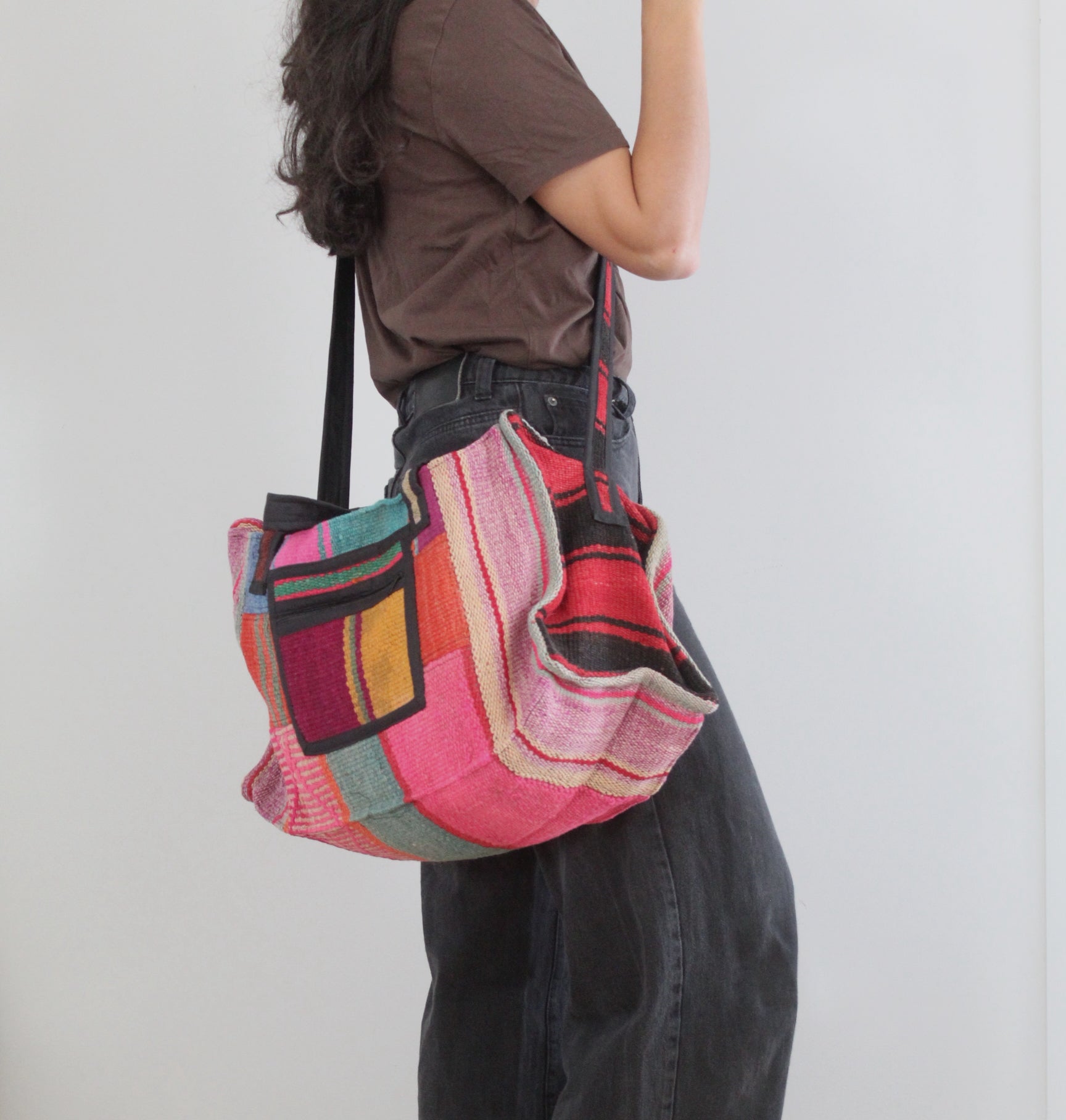 Frazada Weekender Bag #004, sheep wool from Peruvian Andes