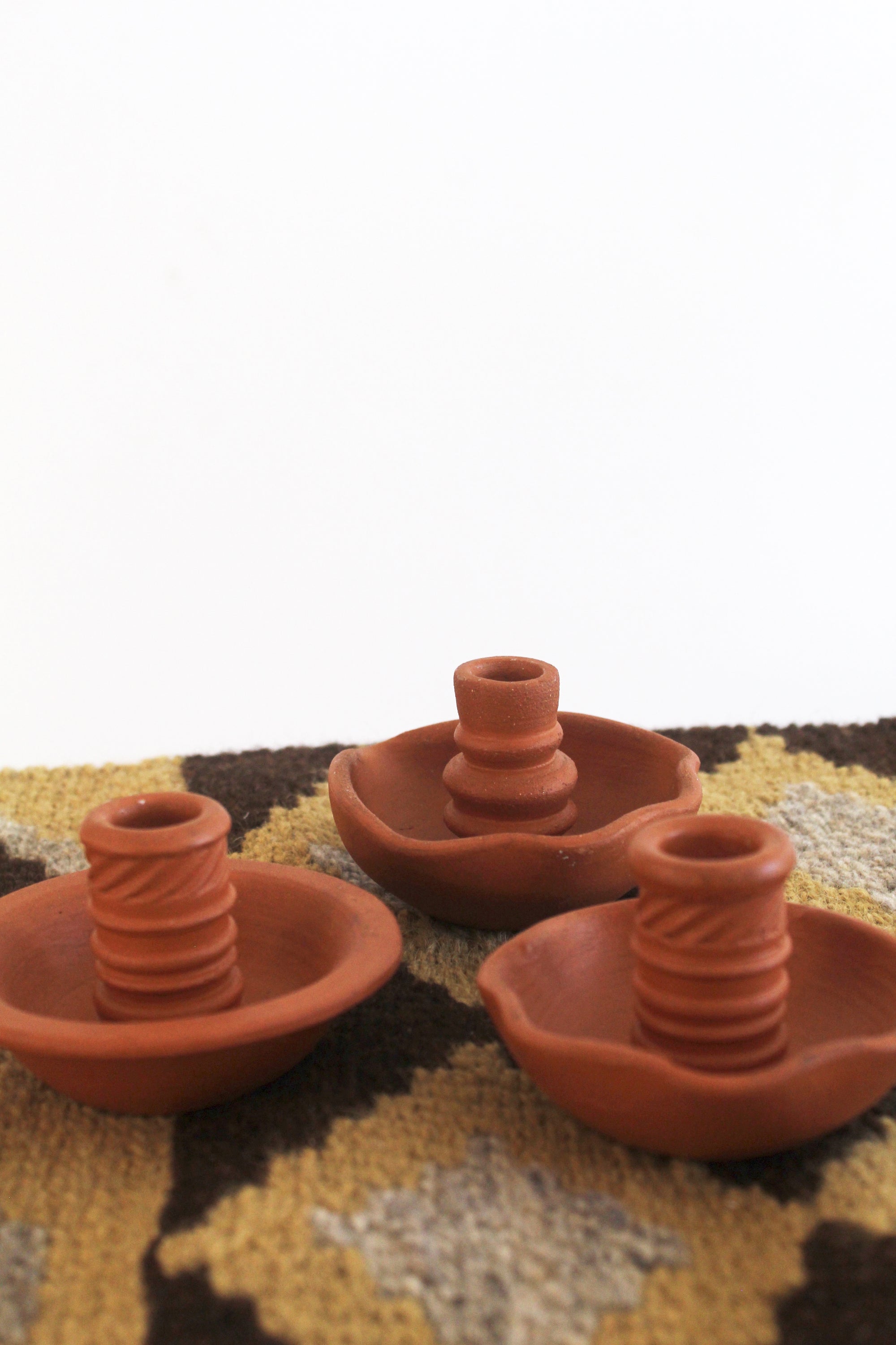 Terracotta Candle Holder #003, handmade in northern Argentina
