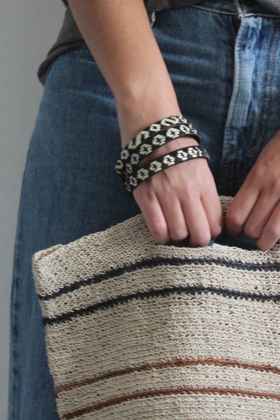 Selva Bangle Bracelet #001, handcrafted plant fibre, Argentinian jungle