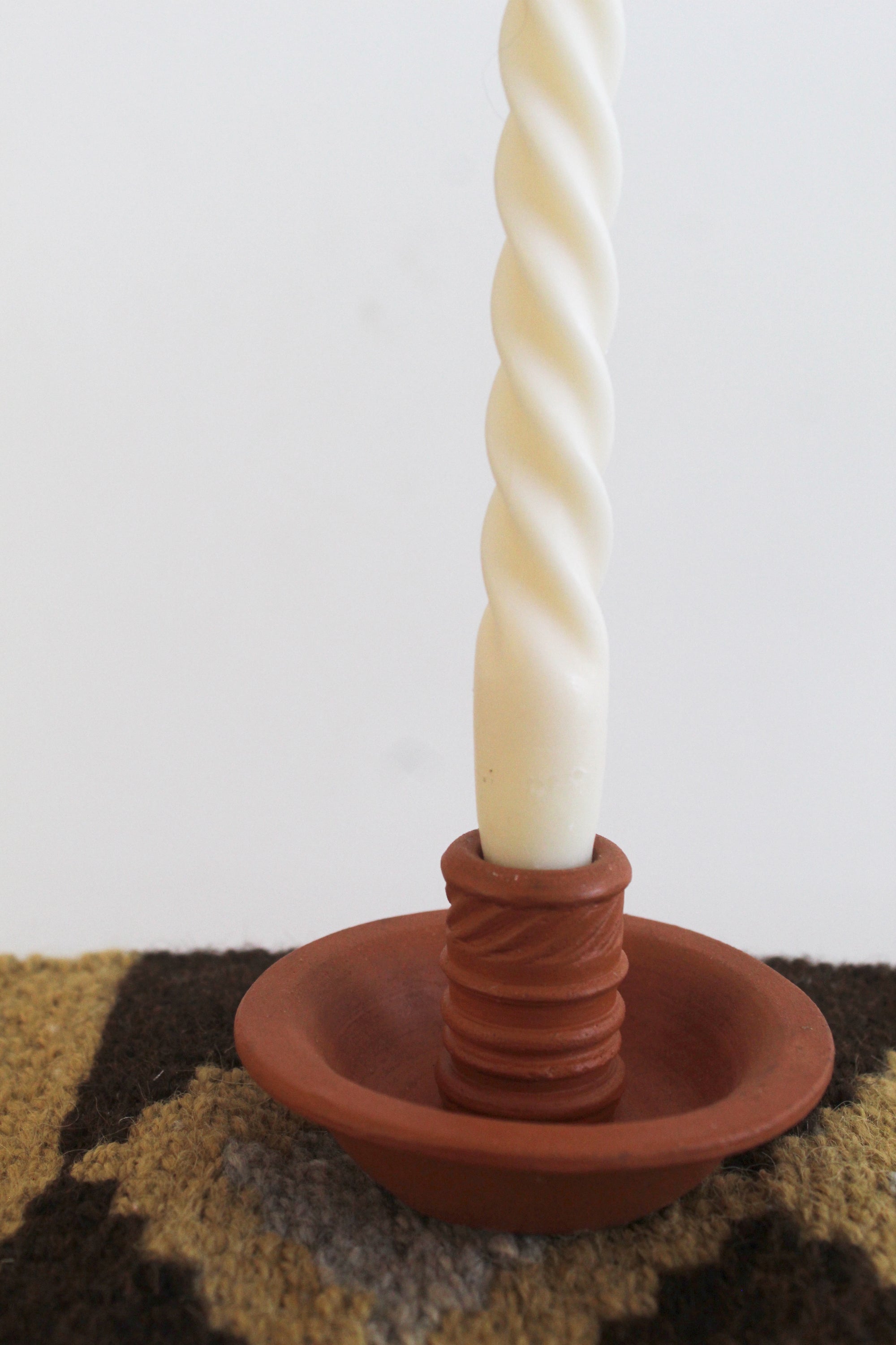 Terracotta Candle Holder #001, handmade in northern Argentina
