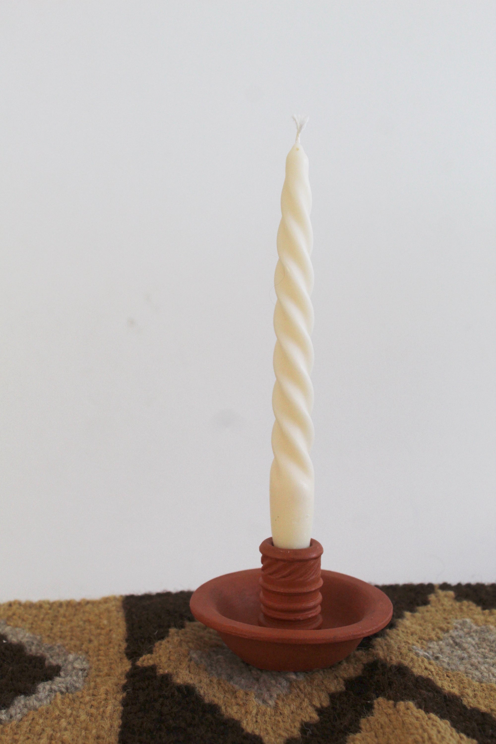 Terracotta Candle Holder #001, handmade in northern Argentina