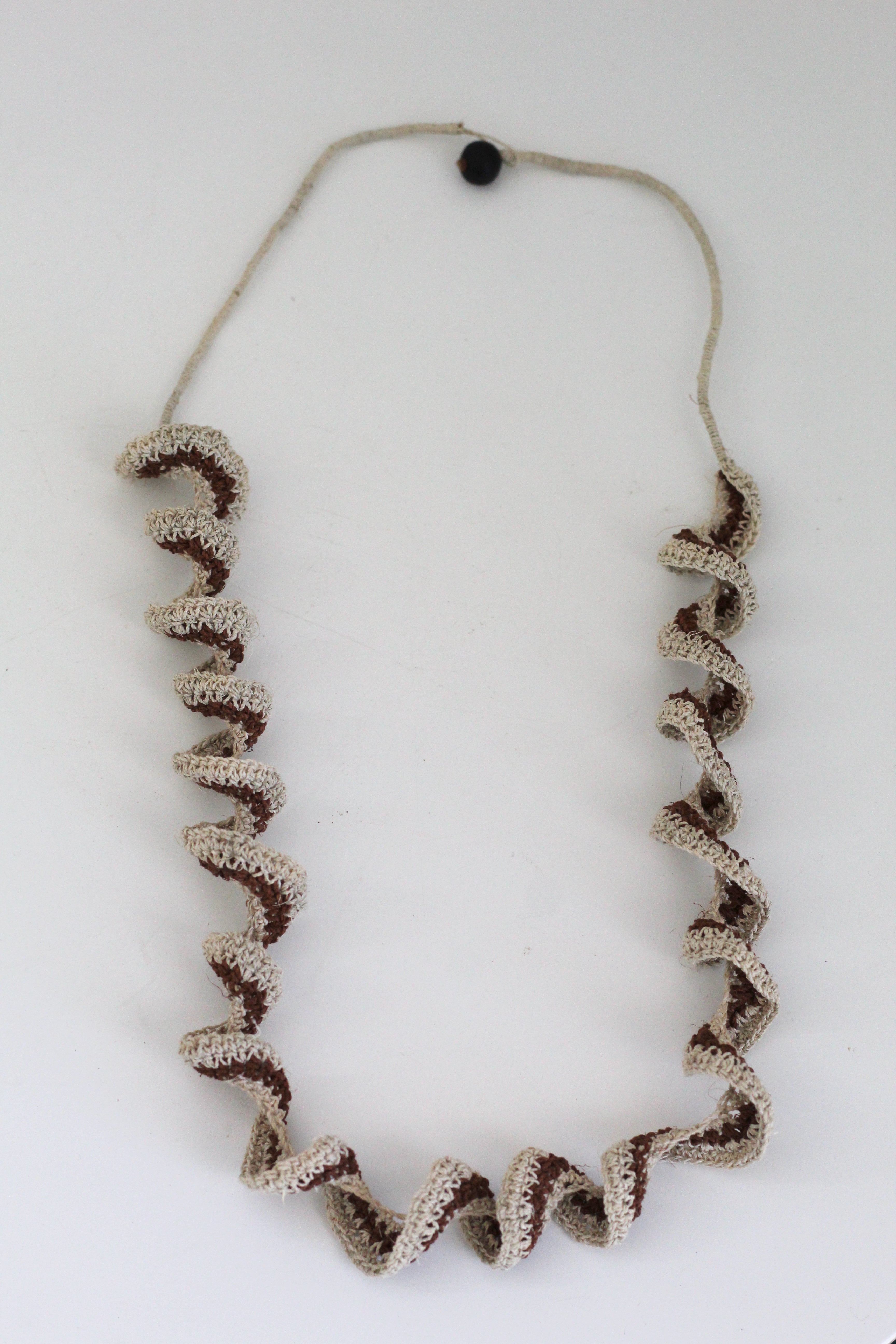 Necklace #060 | Natural & Maroon