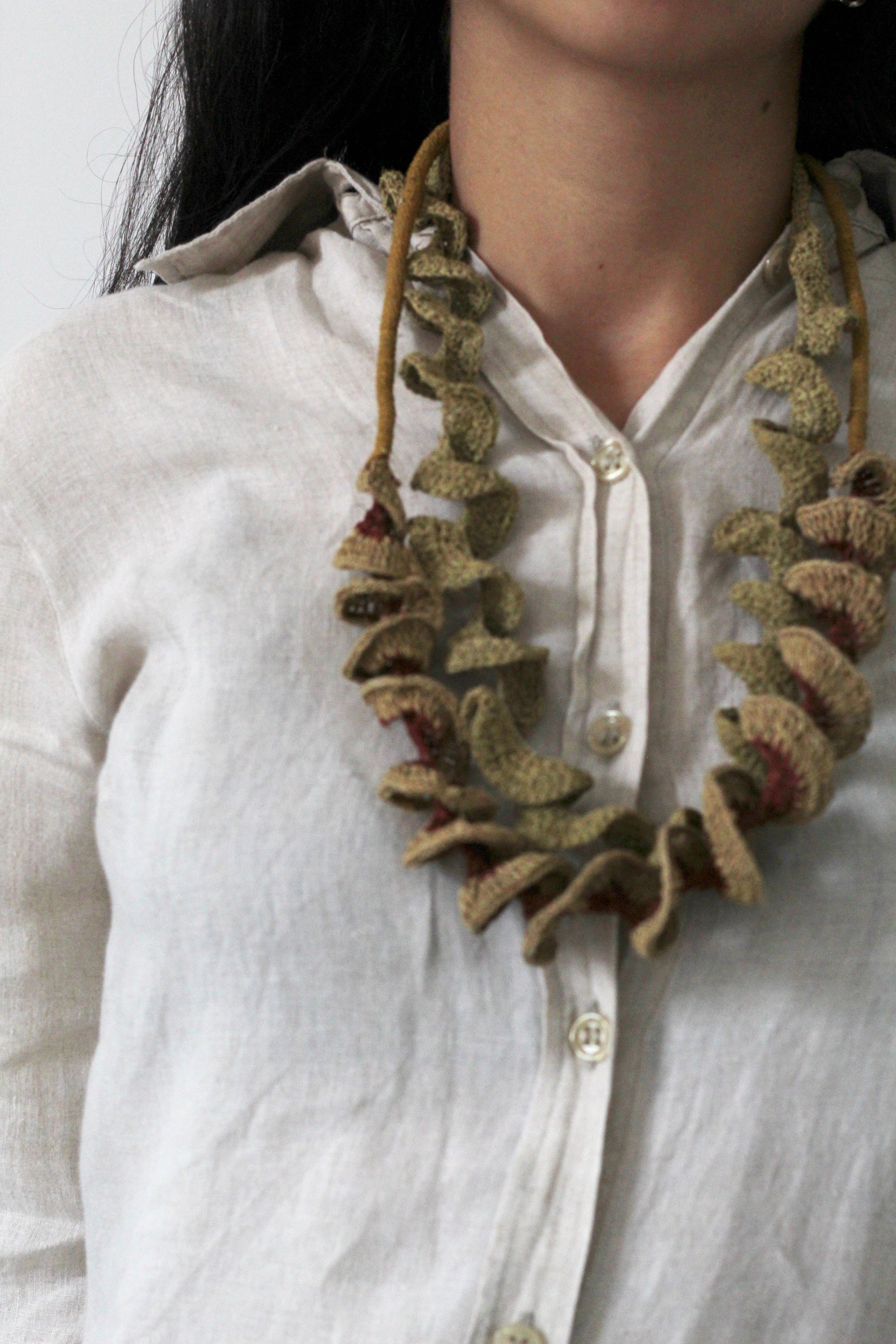Necklace #069 Corn, handwoven chaguar by Wichi artisans, Argentina