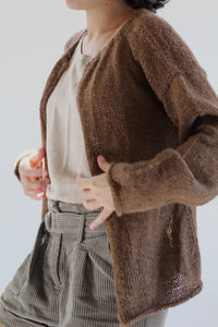 Llama Wool Cardigan | Caramel