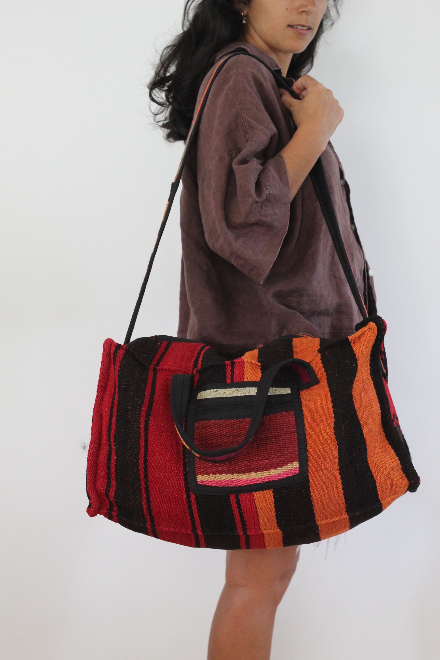 Frazada Weekender Bag #002, sheep wool from Peruvian Andes