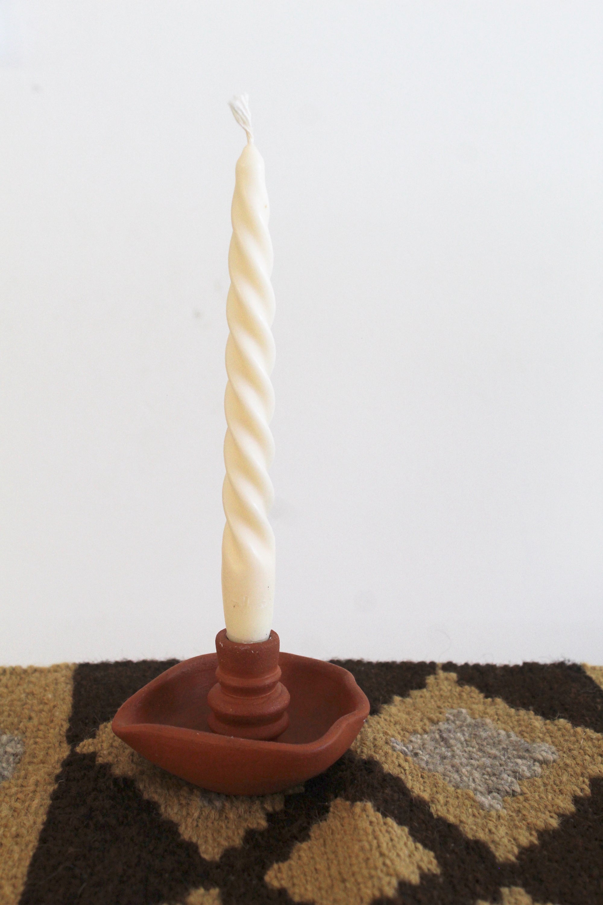 Terracotta Candle Holder #003, handmade in northern Argentina