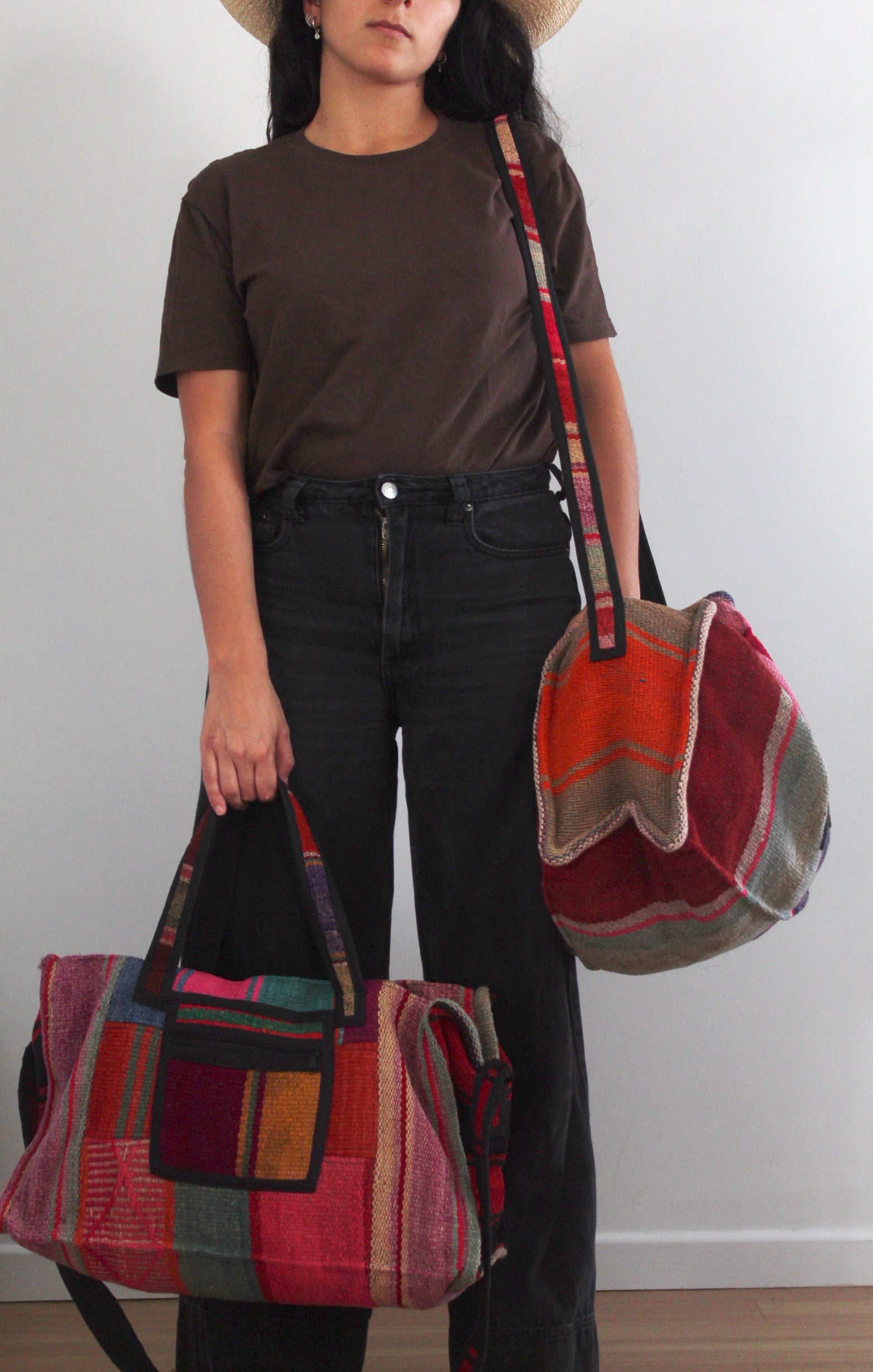 Frazada Weekender Bag #004, sheep wool from Peruvian Andes