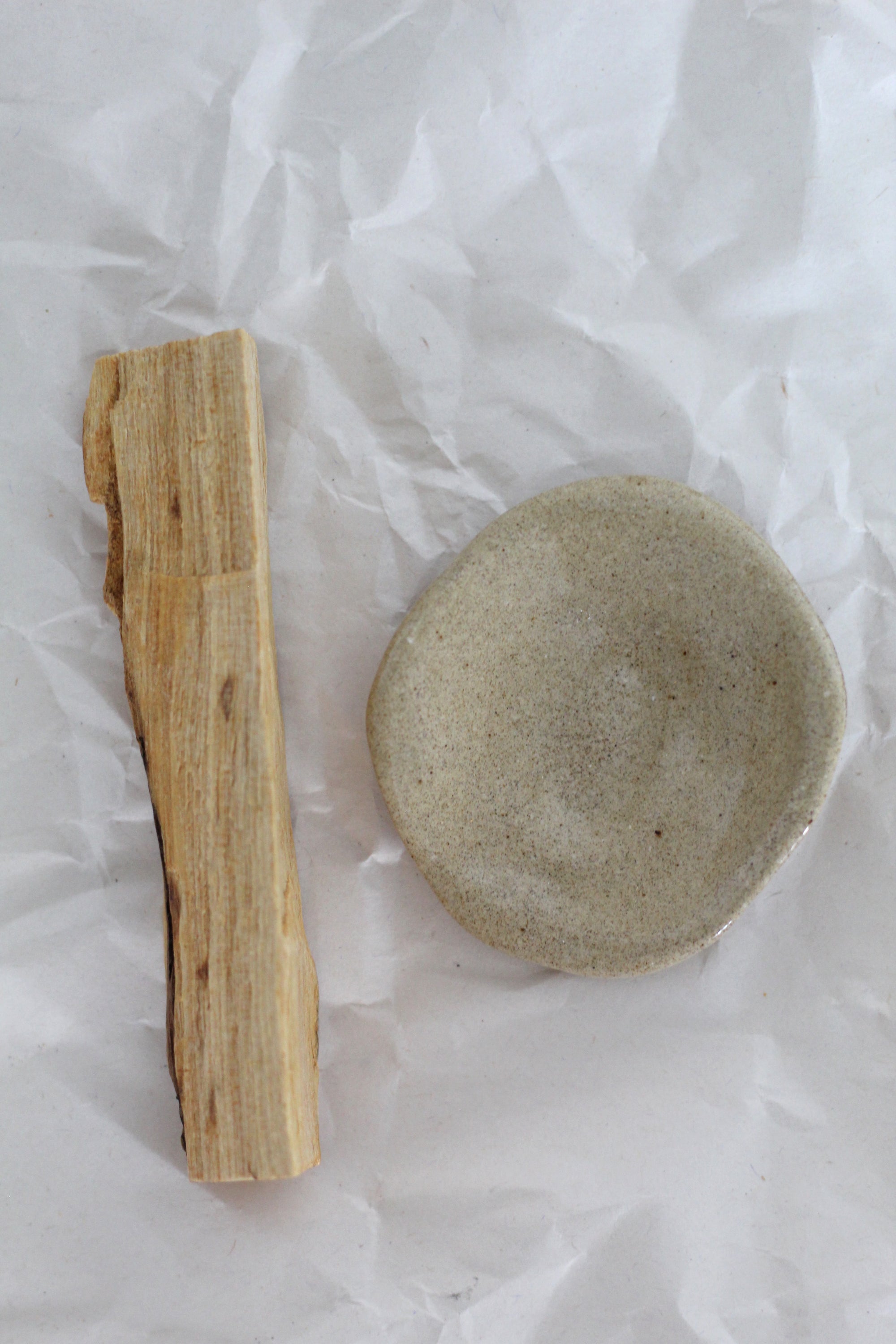 Mini Smudge Bowl Sand, handmade stoneware ceramic