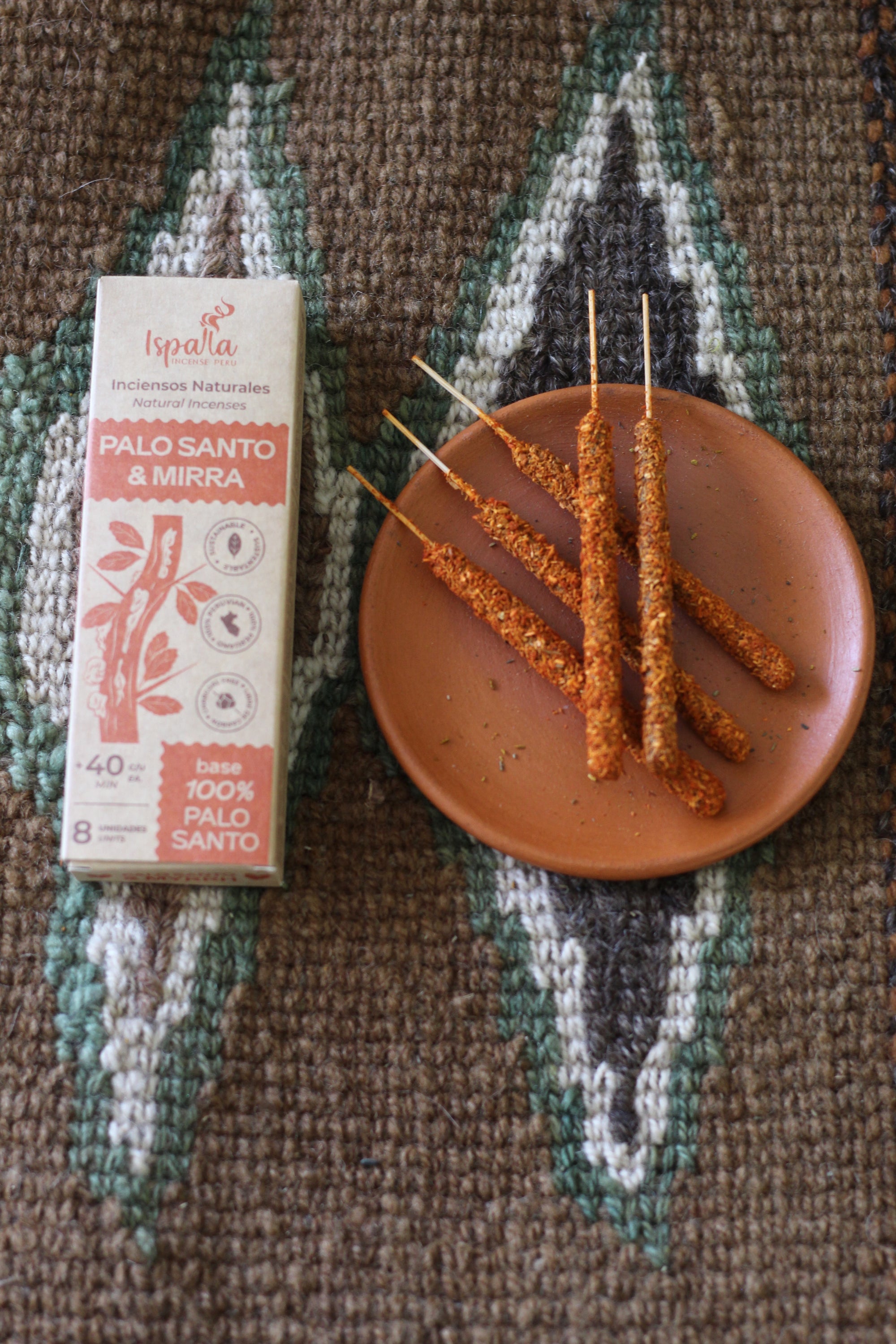 Palo Santo and Myrrh Incenses, sacred resin and wood blend