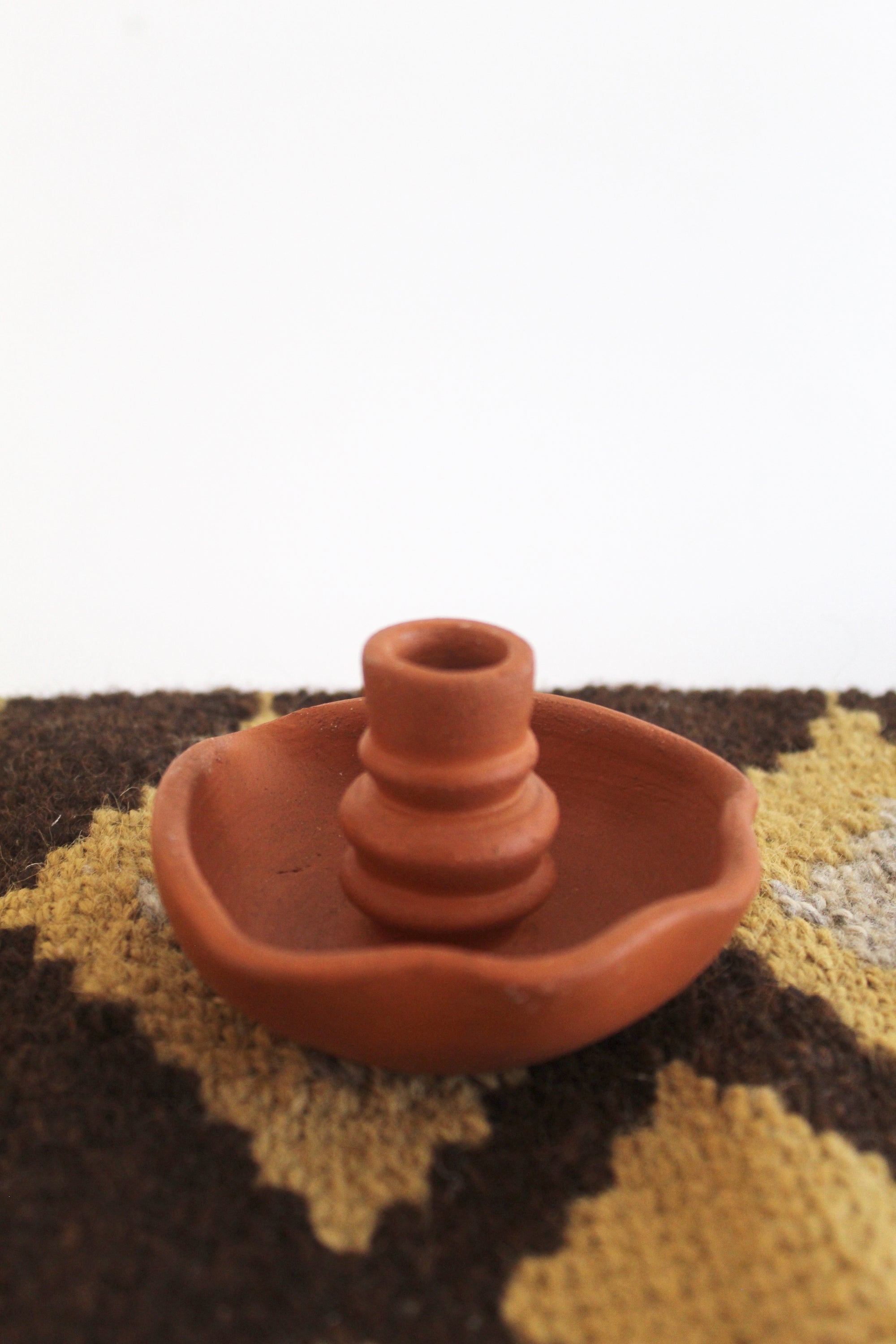 Terracotta Candle Holder #002, handmade in northern Argentina