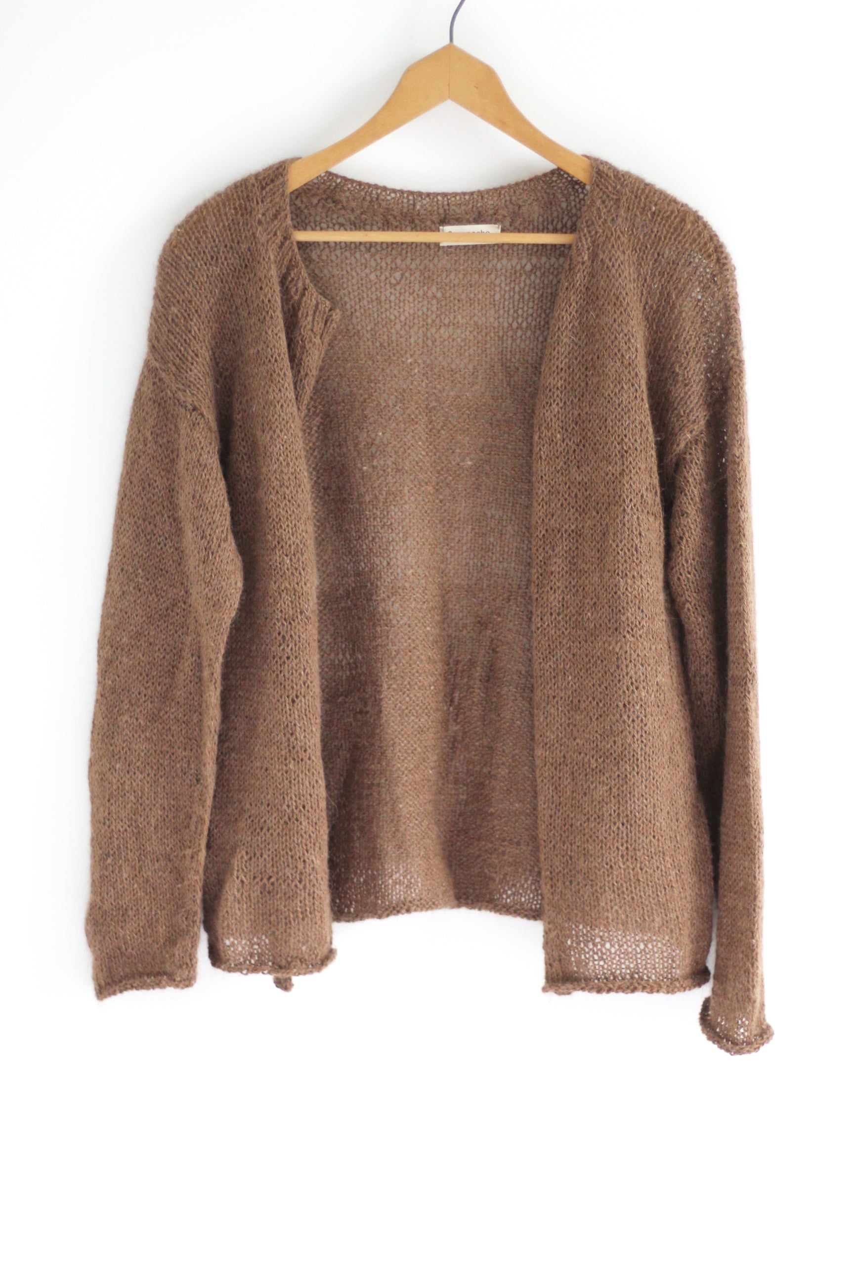 Llama Wool Cardigan | Caramel