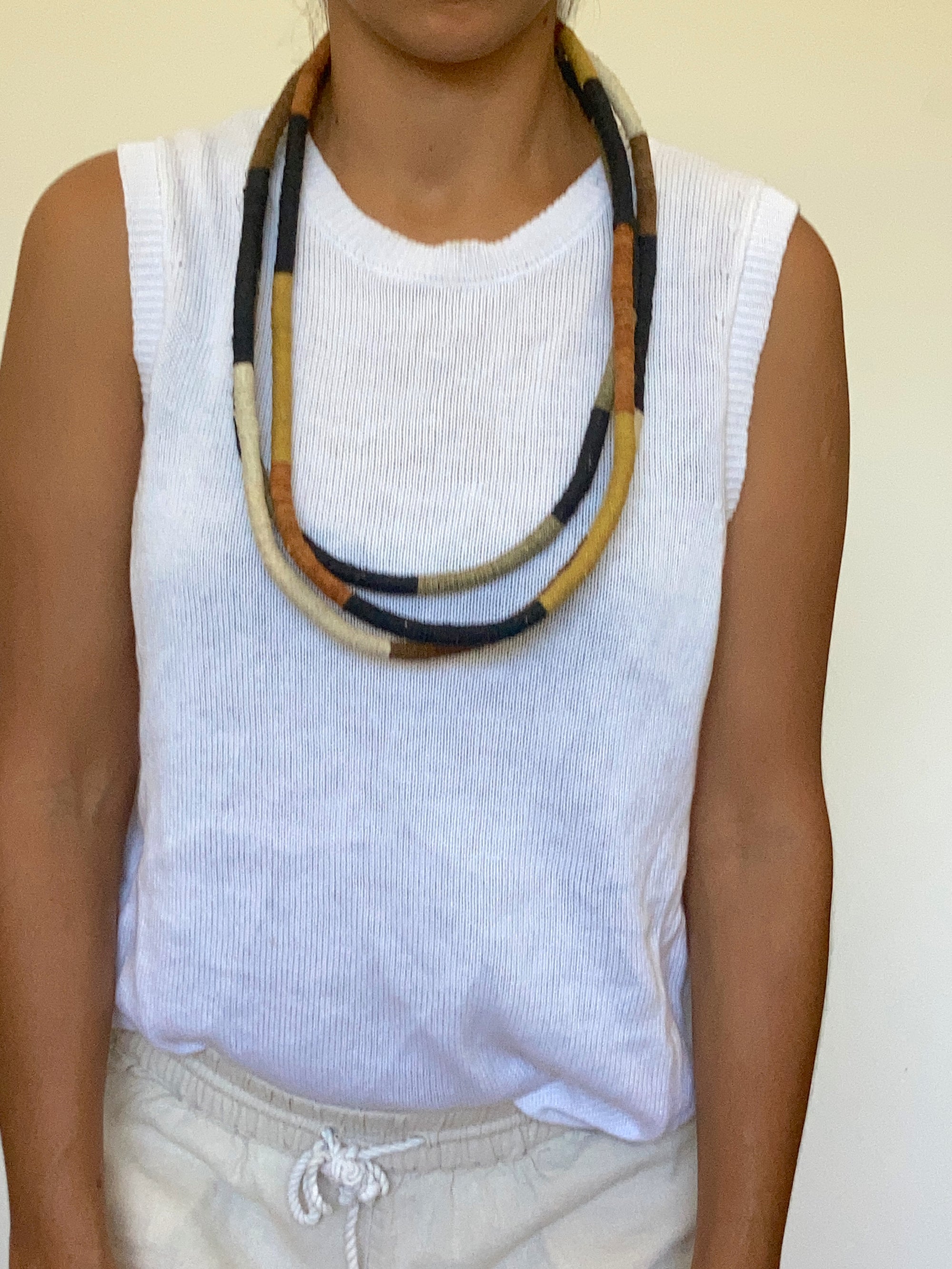 Necklace #064, handwoven chaguar by Wichi artisans, Argentina