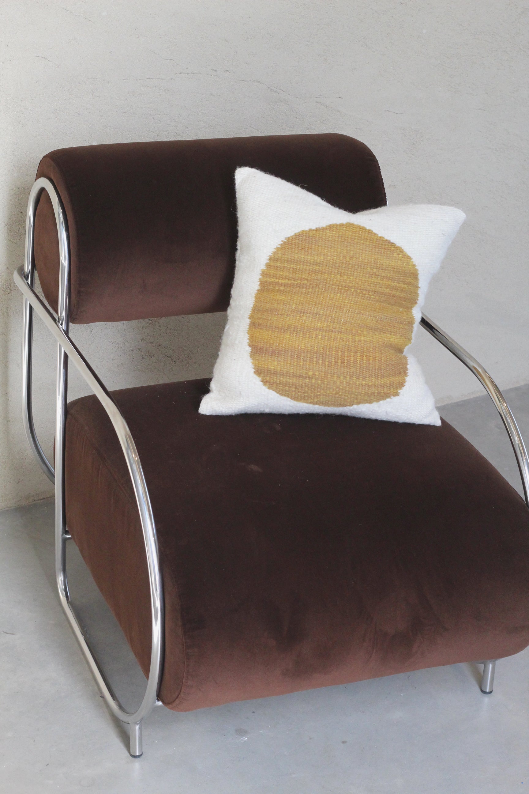 Wool Square Cushion | Ocre Circulo