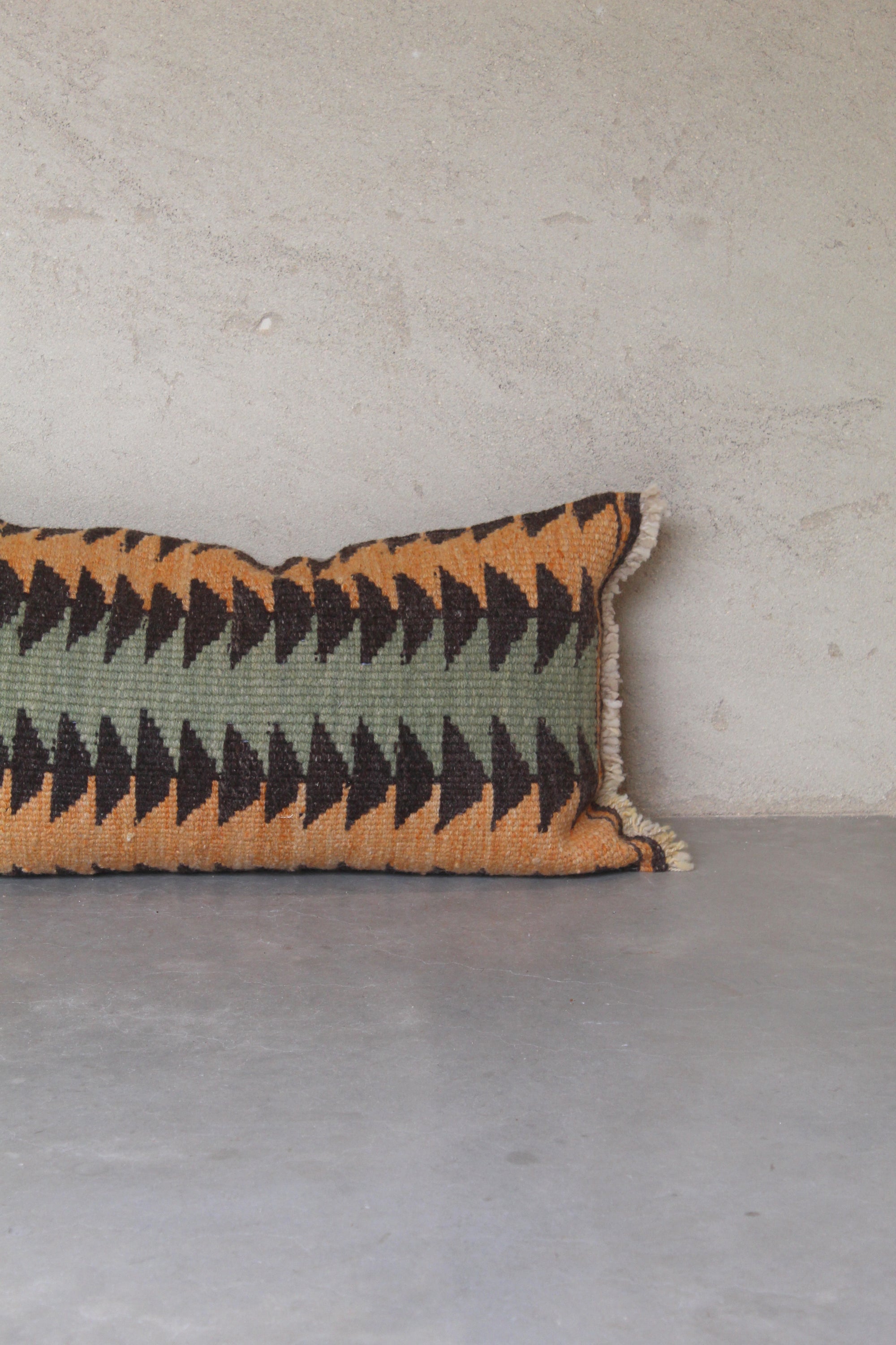 Qom Lumbar Cushion #032, handwoven sheep wool by Qom artisans, Argentina