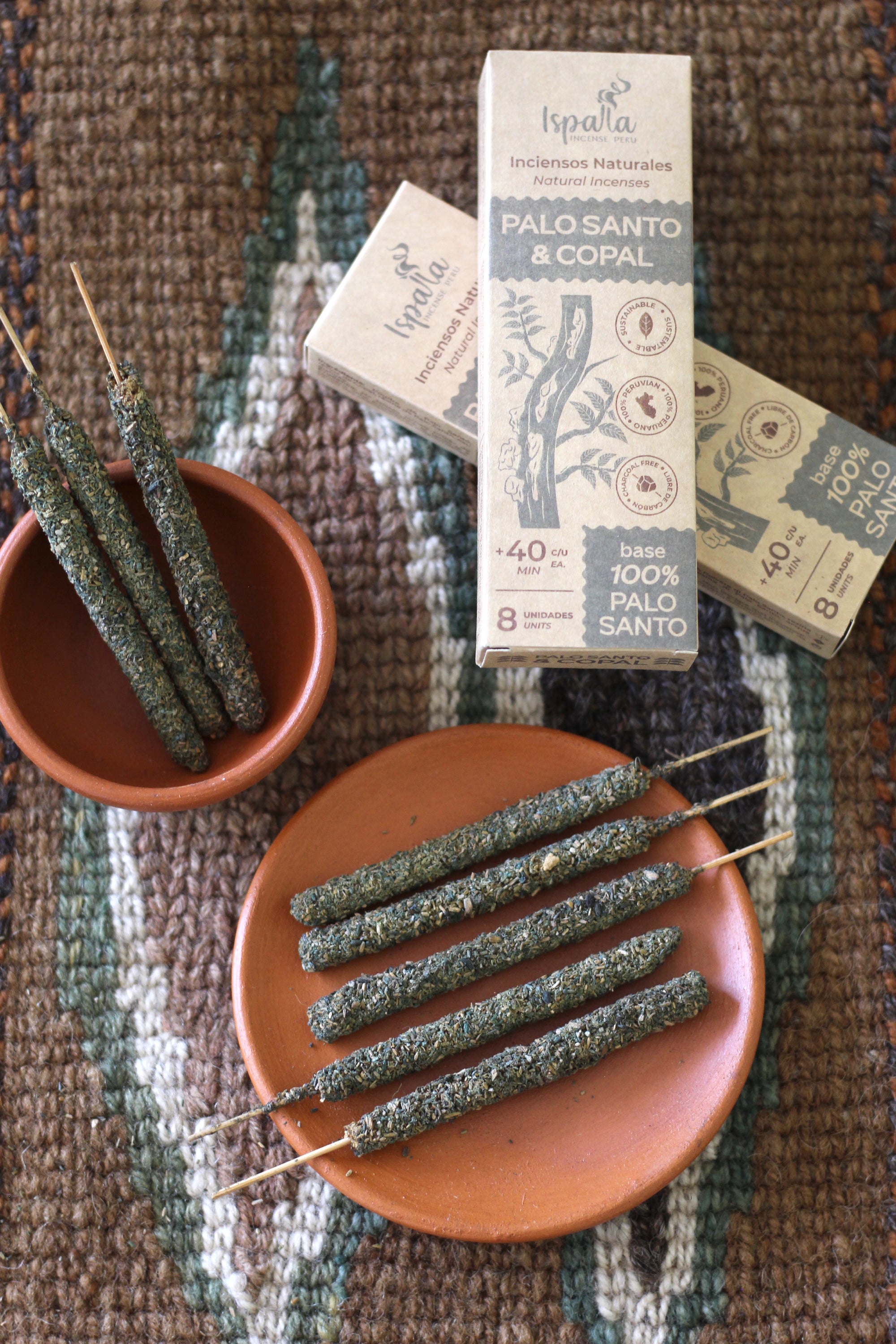 Palo Santo and Copal Incenses, sacred Andean and Mesoamerican blend