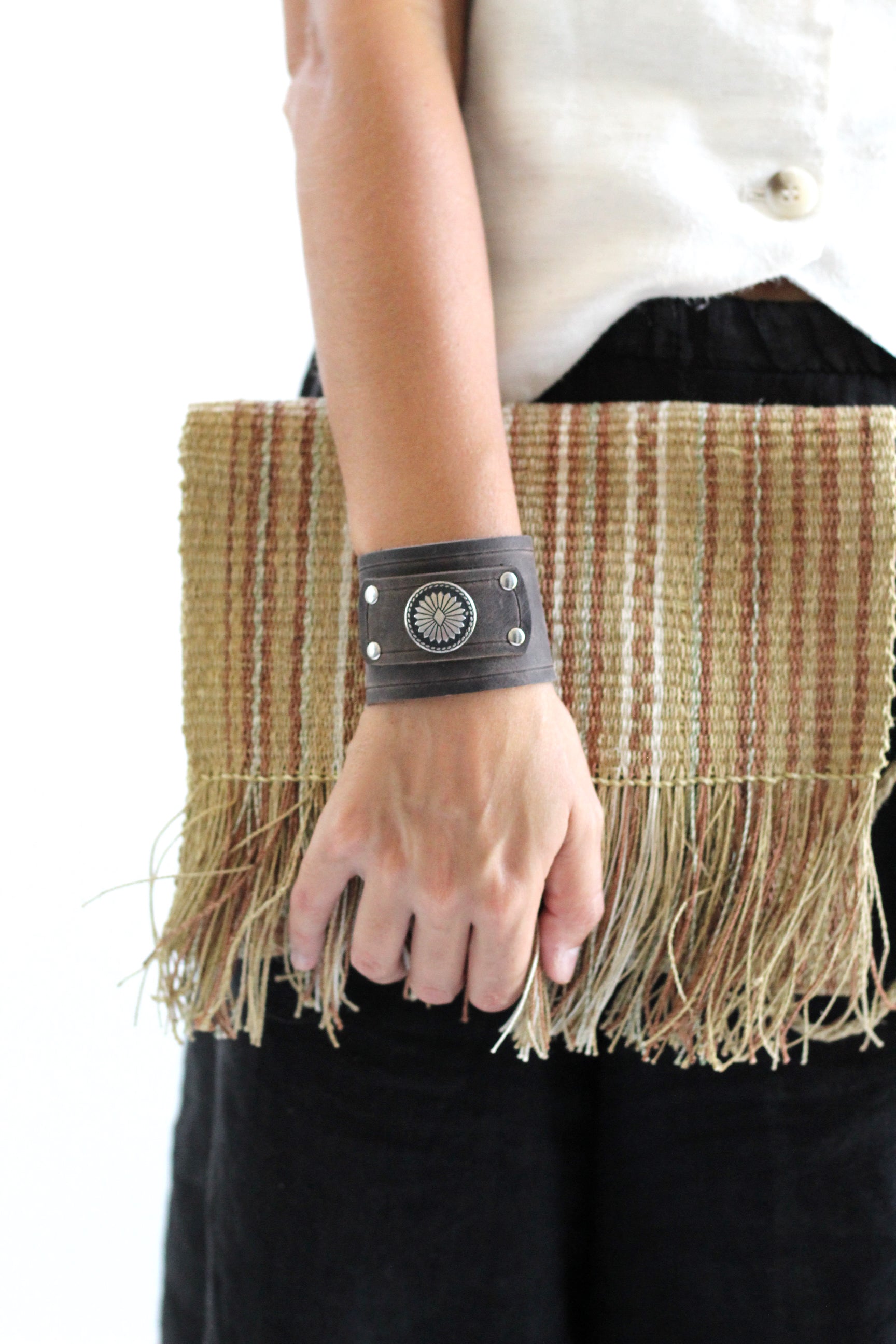 Tanned Leather Bracelet #001, handcrafted leather, Argentina