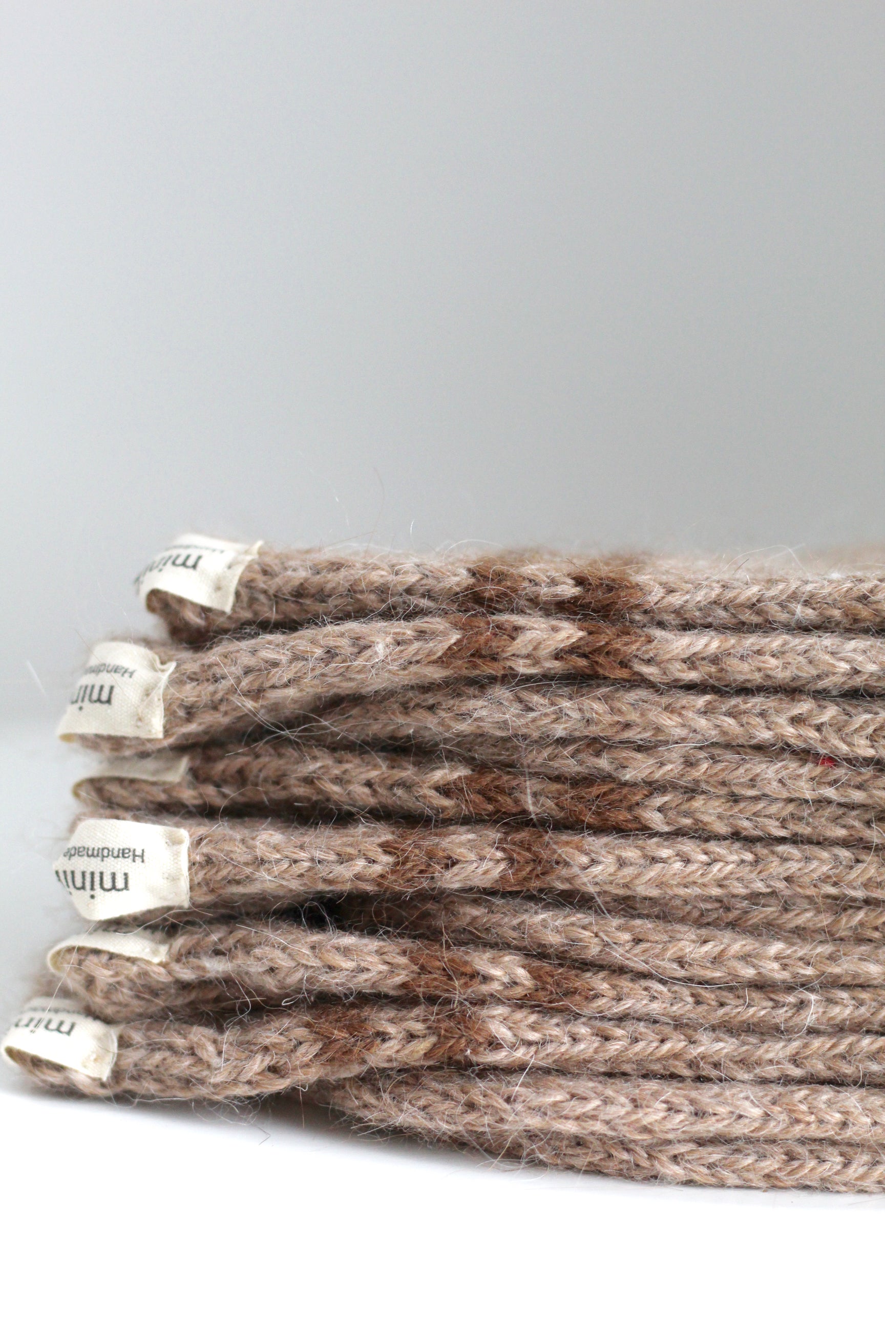 Kids Socks Beige and Chocolate, llama wool, Argentina