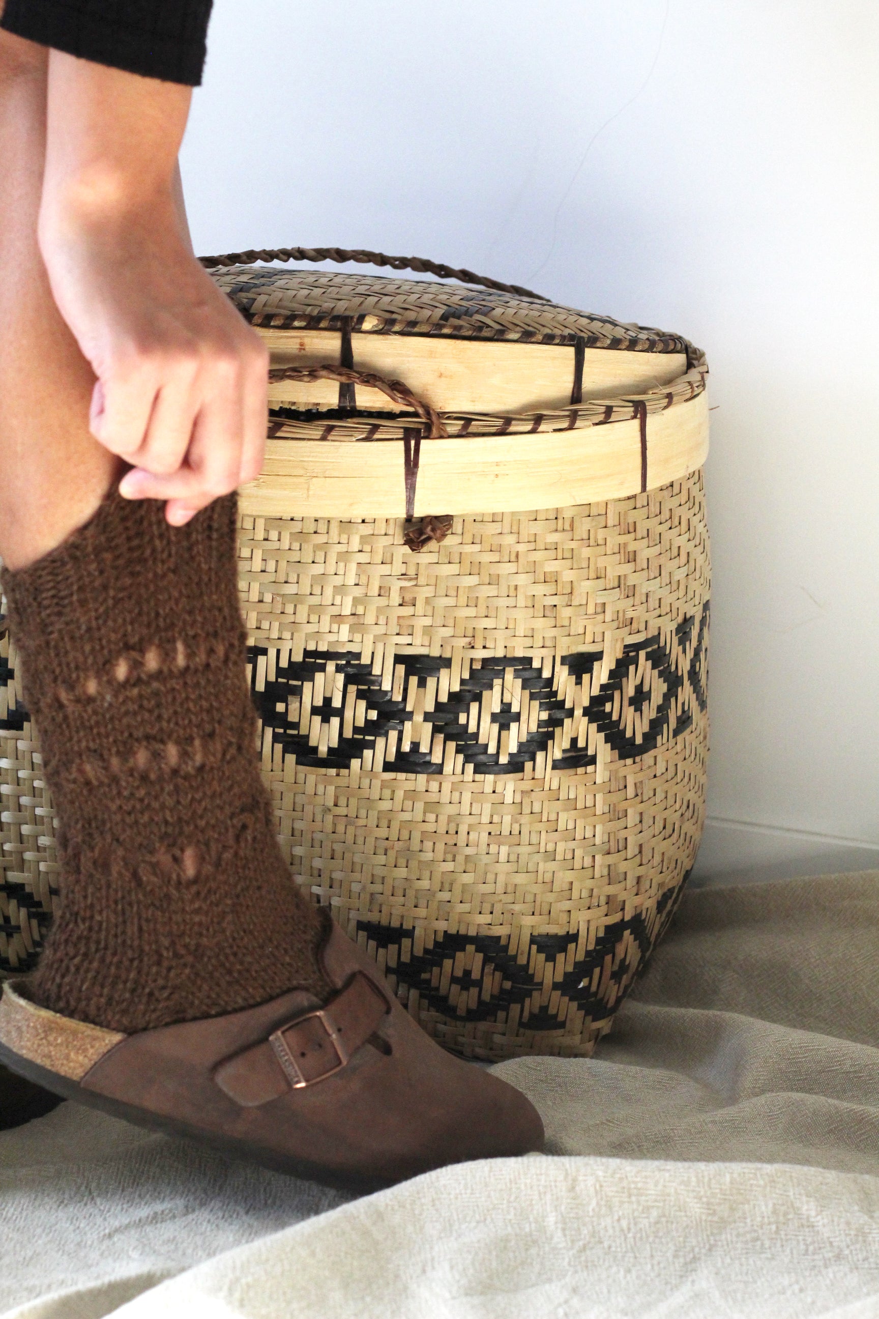 Hand Knitted Socks Chocolate, llama wool, Argentina