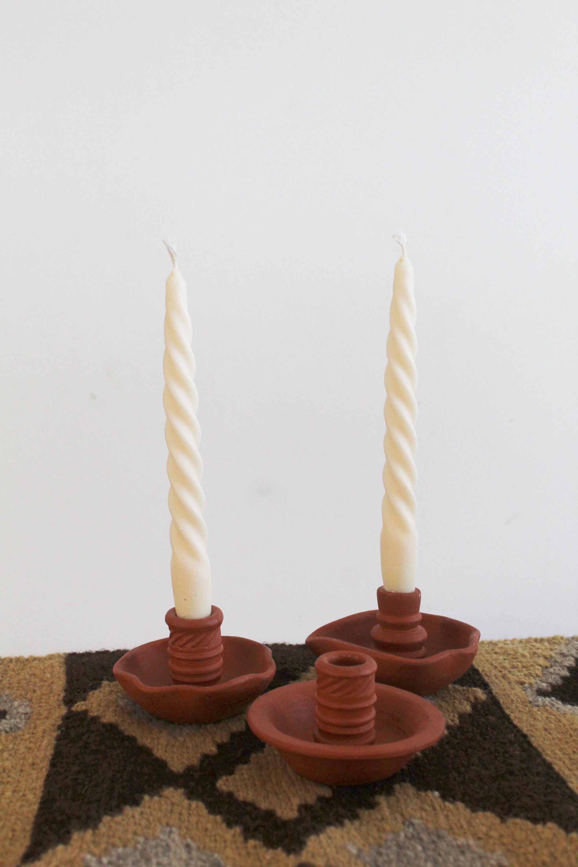 Terracotta Candle Holder #001, handmade in northern Argentina