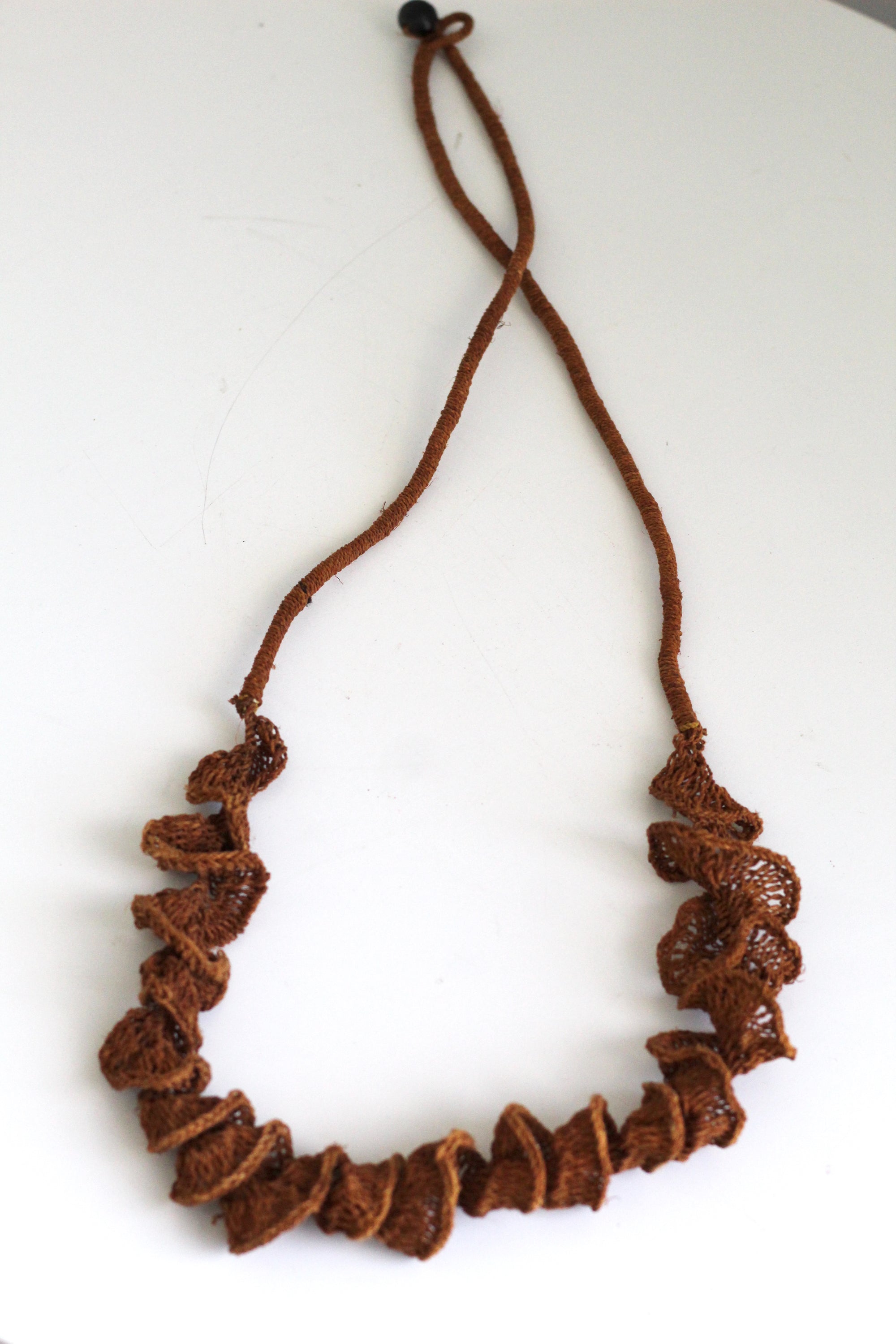 Necklace #076 Rust, handwoven chaguar by Wichi artisans, Argentina