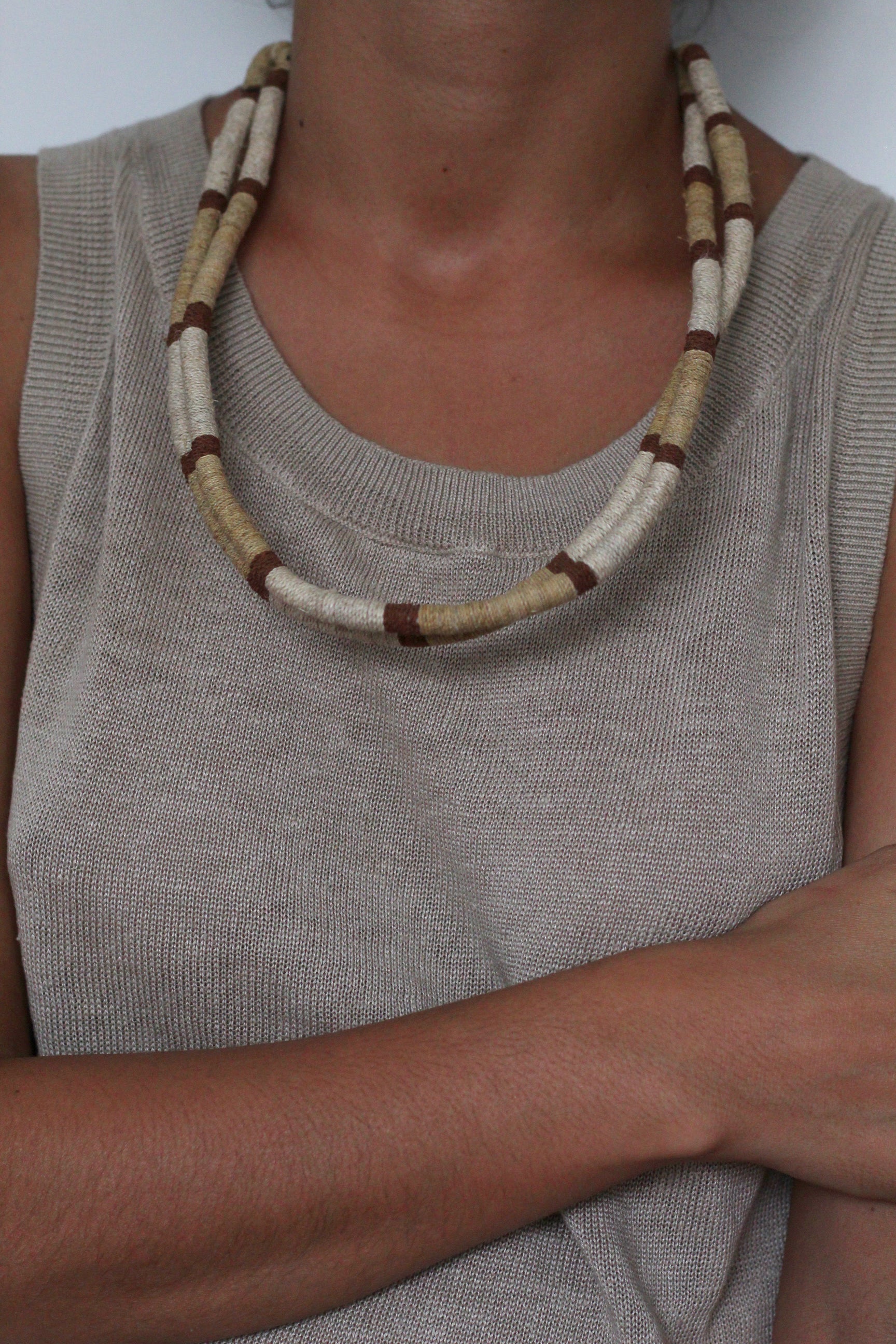 Necklace #0112, handwoven chaguar by Wichi artisans, Argentina