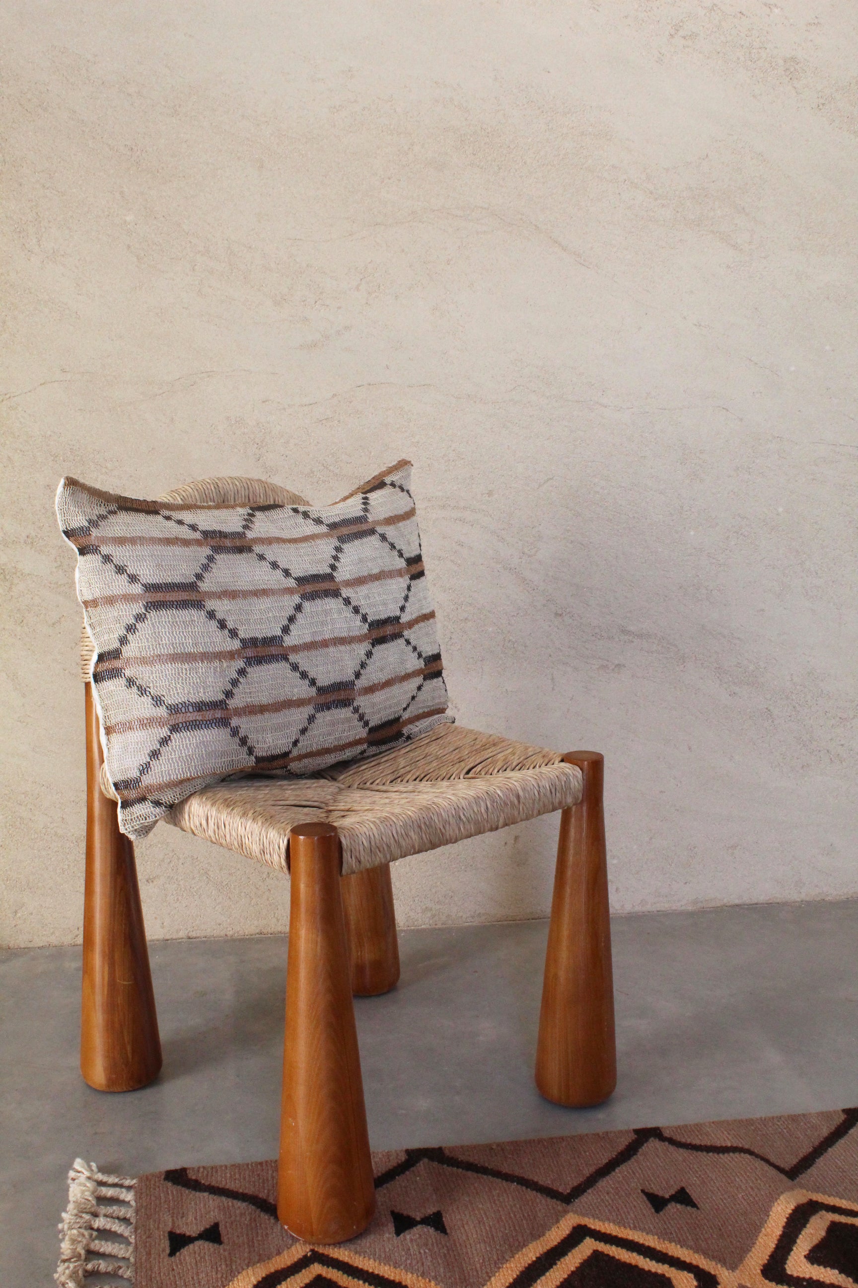 Monte Cushion #005, handwoven chaguar by Wichi artisans, Argentina