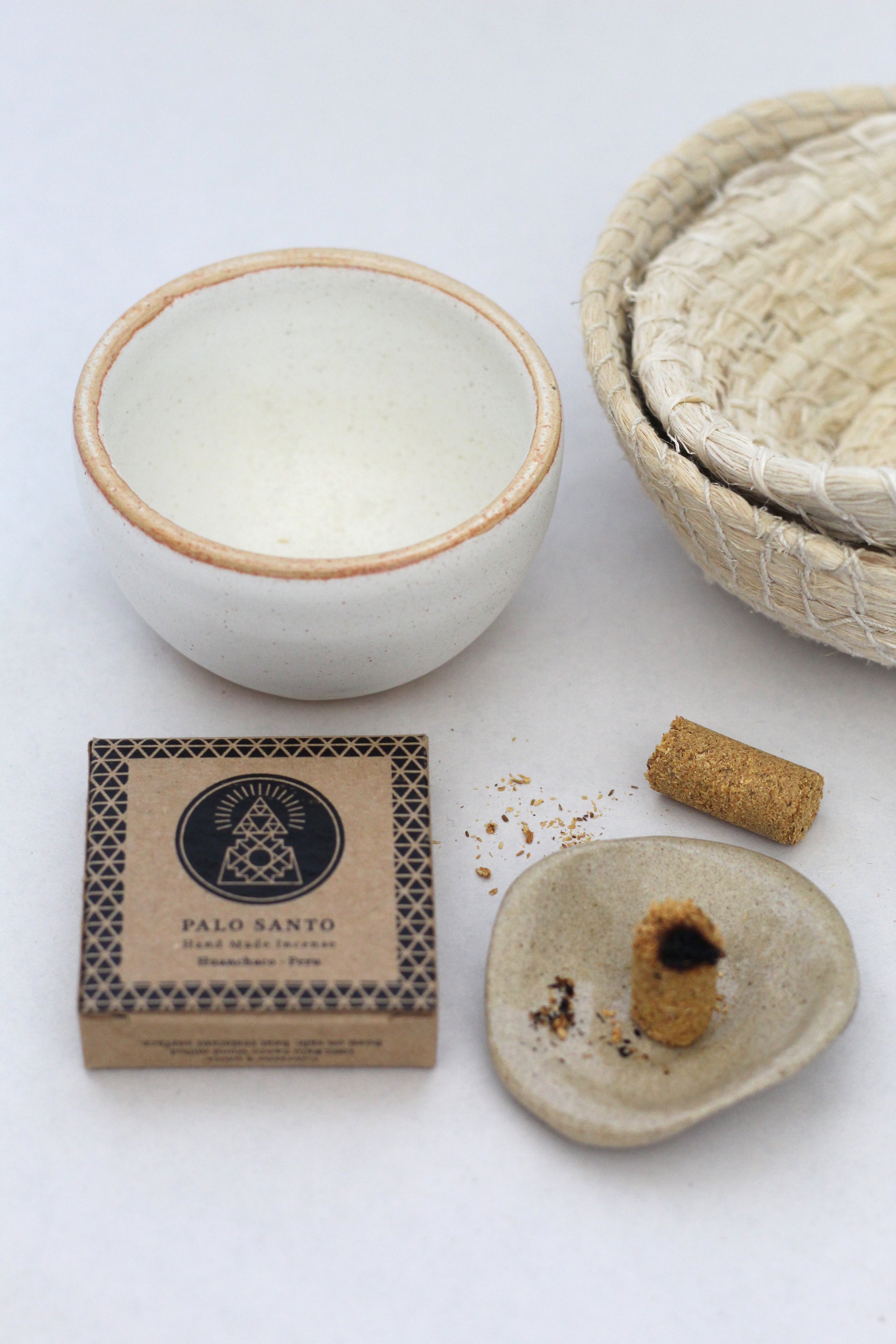 Smudge Bowl | Wood fired Piker White