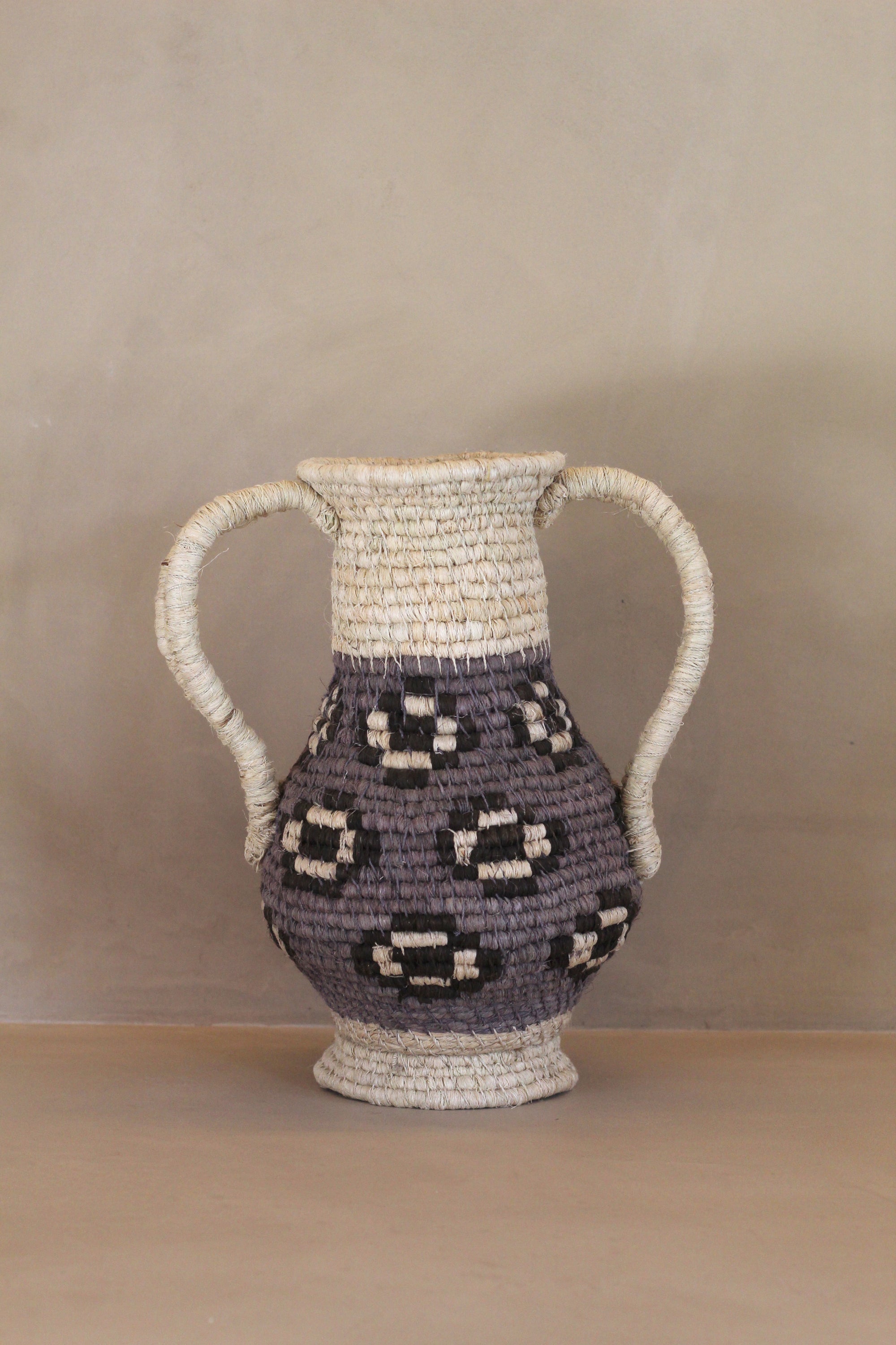 Woven Sculptural Vase #007, handwoven chaguar fibre by Wichi artisans, Argentina