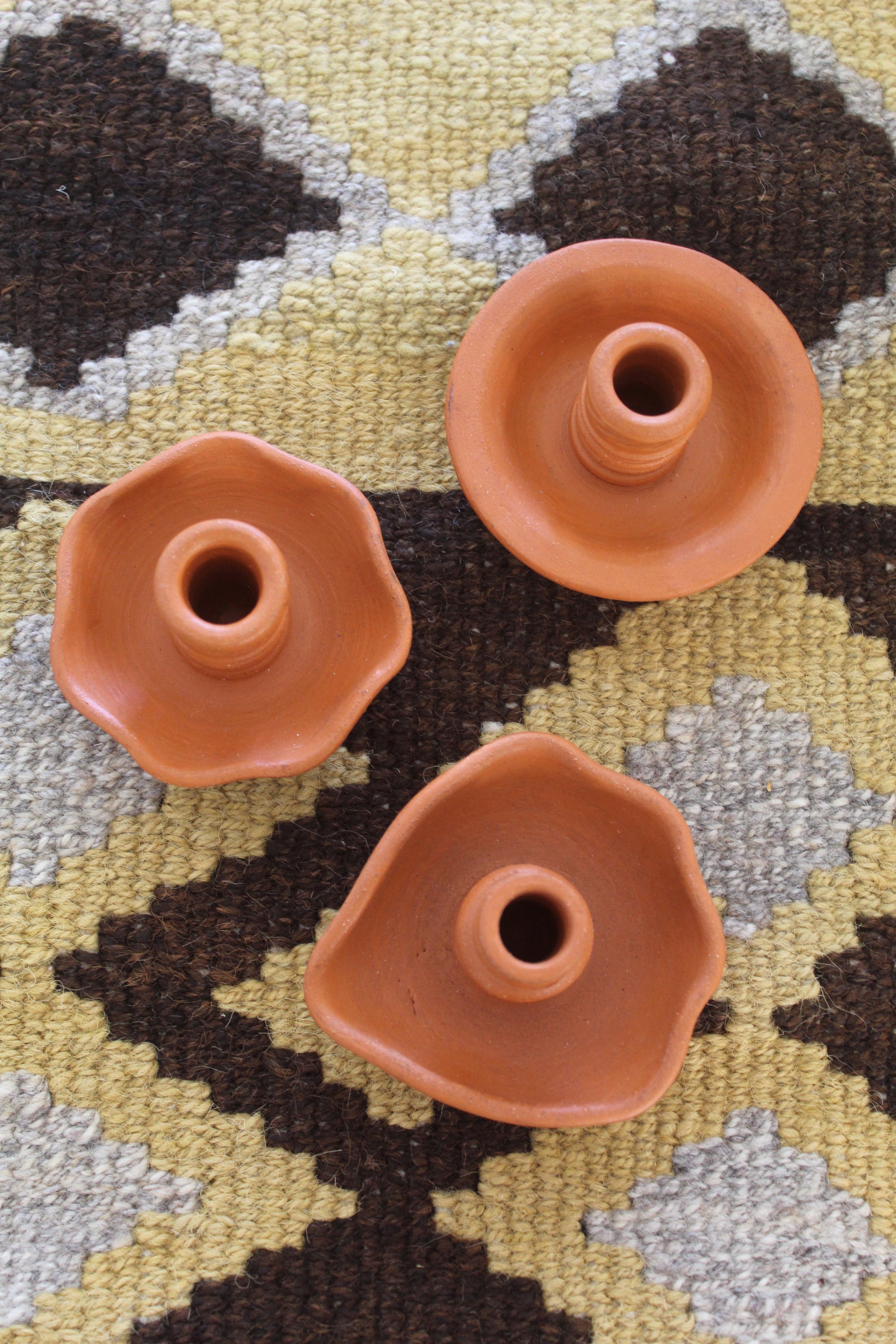 Terracotta Candle Holder #001, handmade in northern Argentina