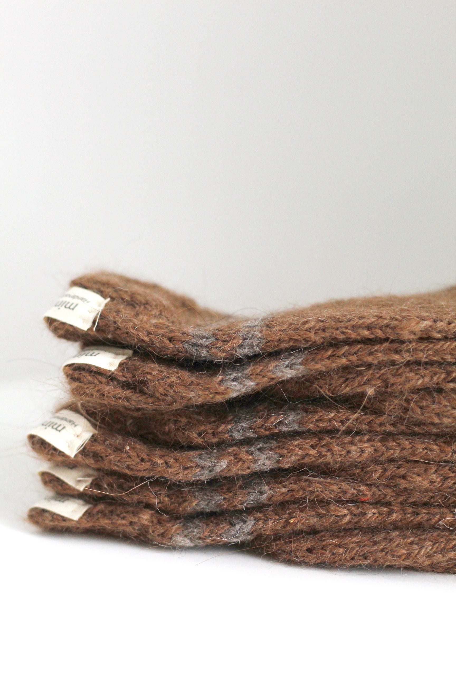 Kids Socks Chocolate and Grey, llama wool, Argentina
