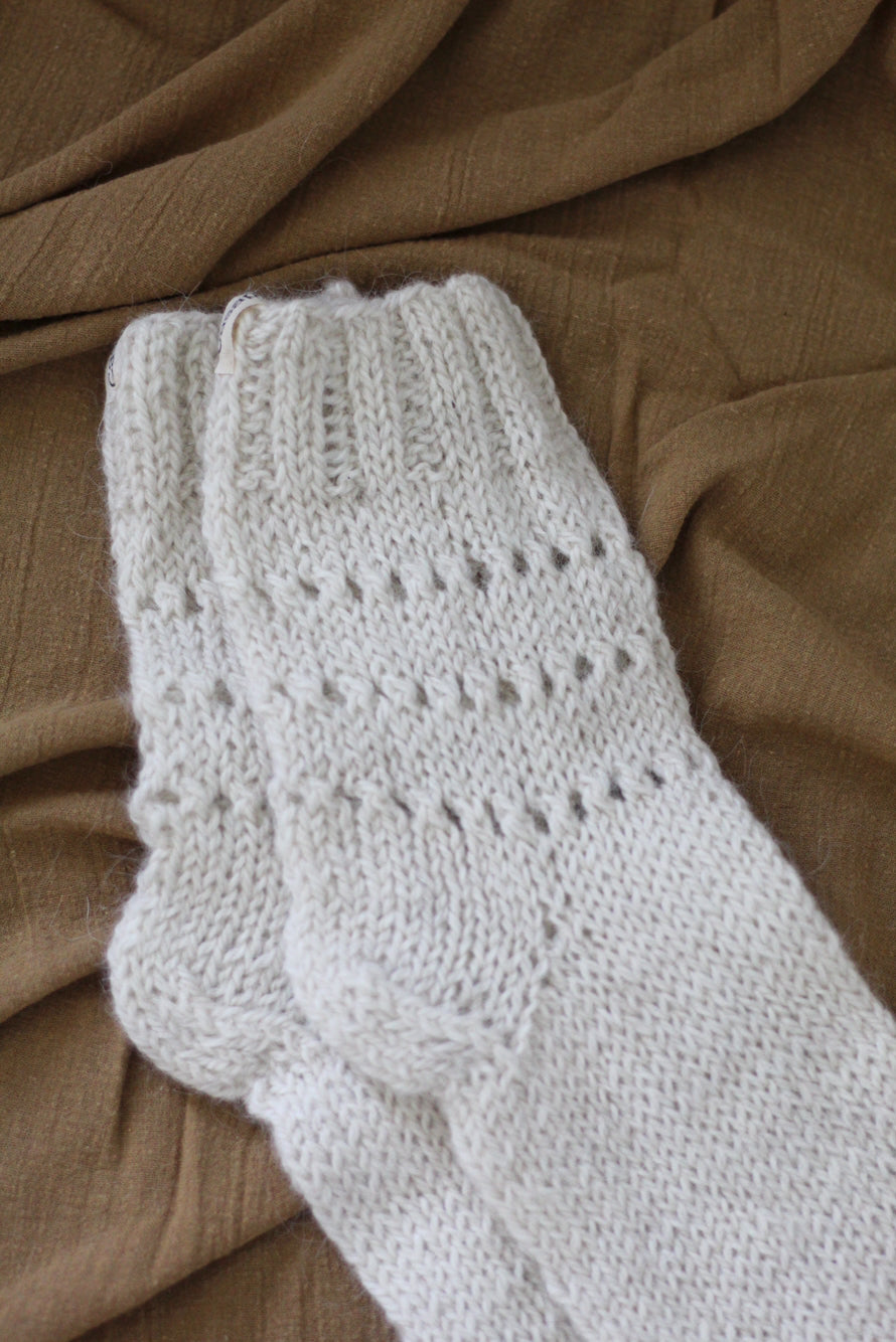 Hand knitted Socks | Natural