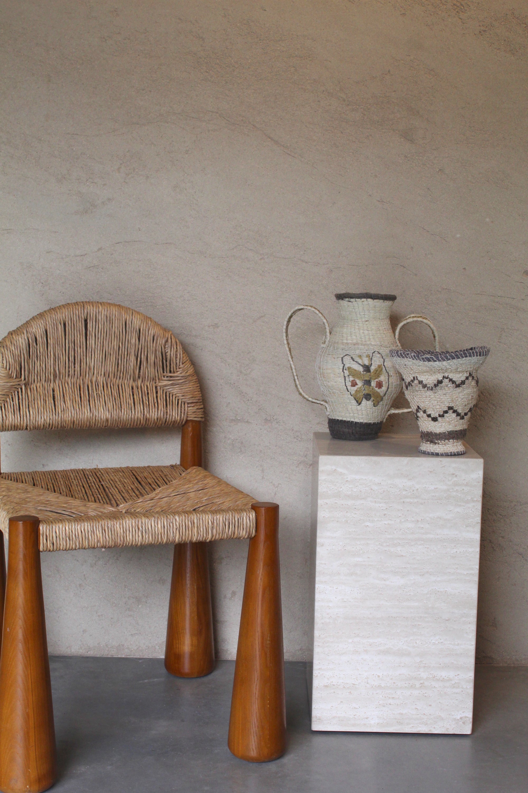 Woven Sculptural Vase #012, handwoven chaguar fibre by Wichi artisans, Argentina
