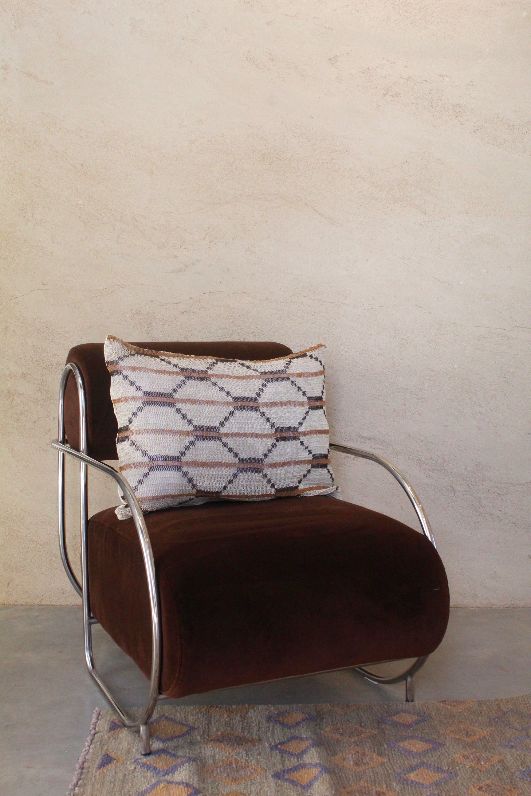 Monte Cushion #005, handwoven chaguar by Wichi artisans, Argentina