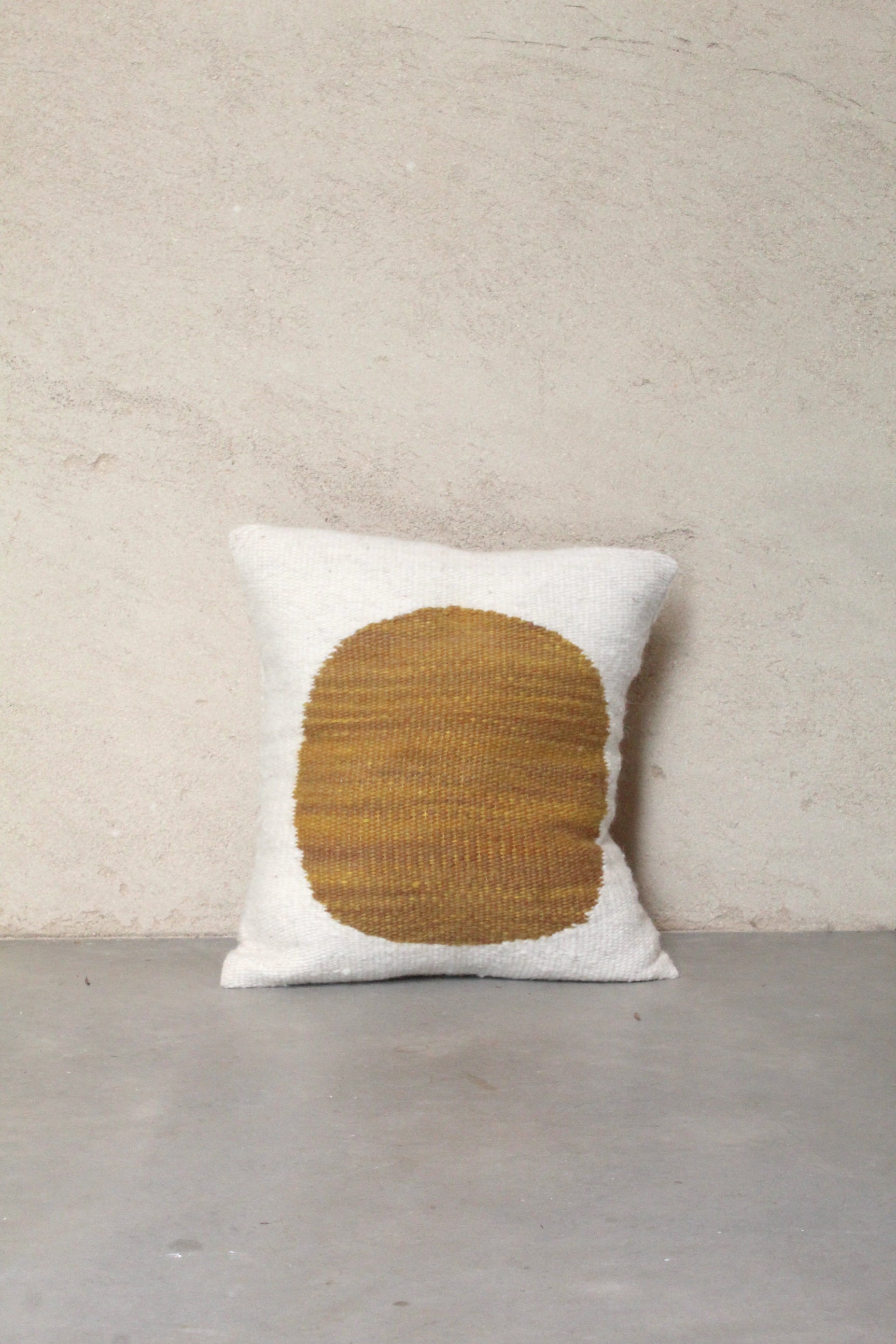 Wool Square Cushion | Ocre Circulo