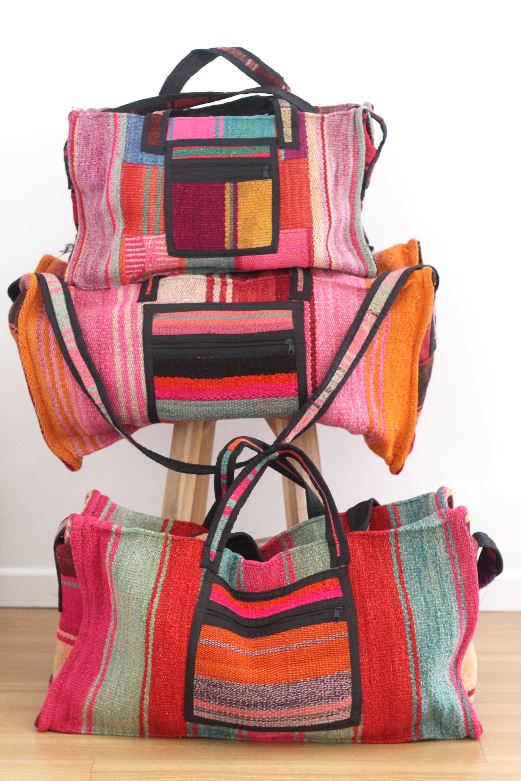 Frazada Weekender Bag #004, sheep wool from Peruvian Andes