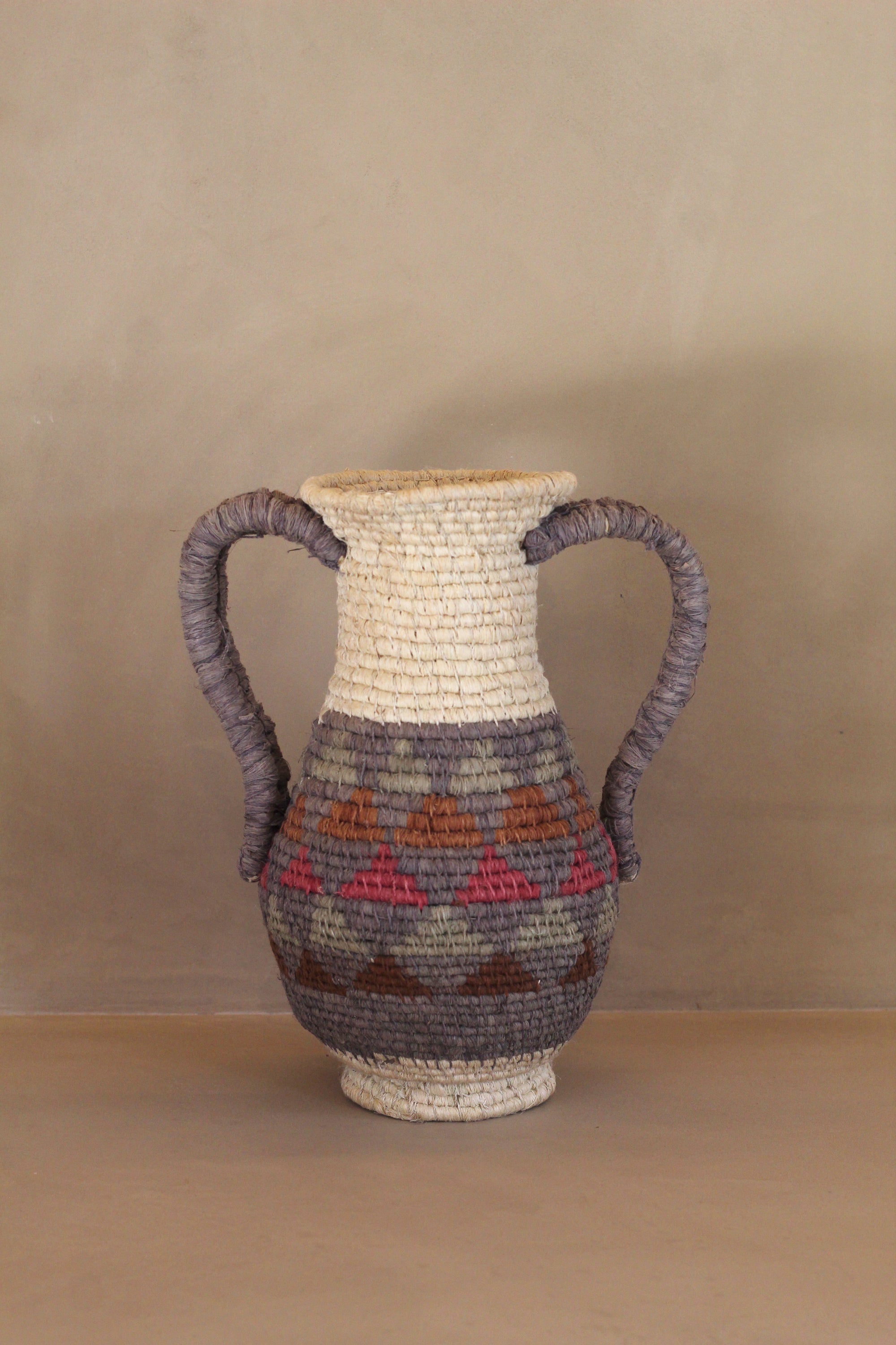 Woven Sculptural Vase #009, handwoven chaguar fibre by Wichi artisans, Argentina