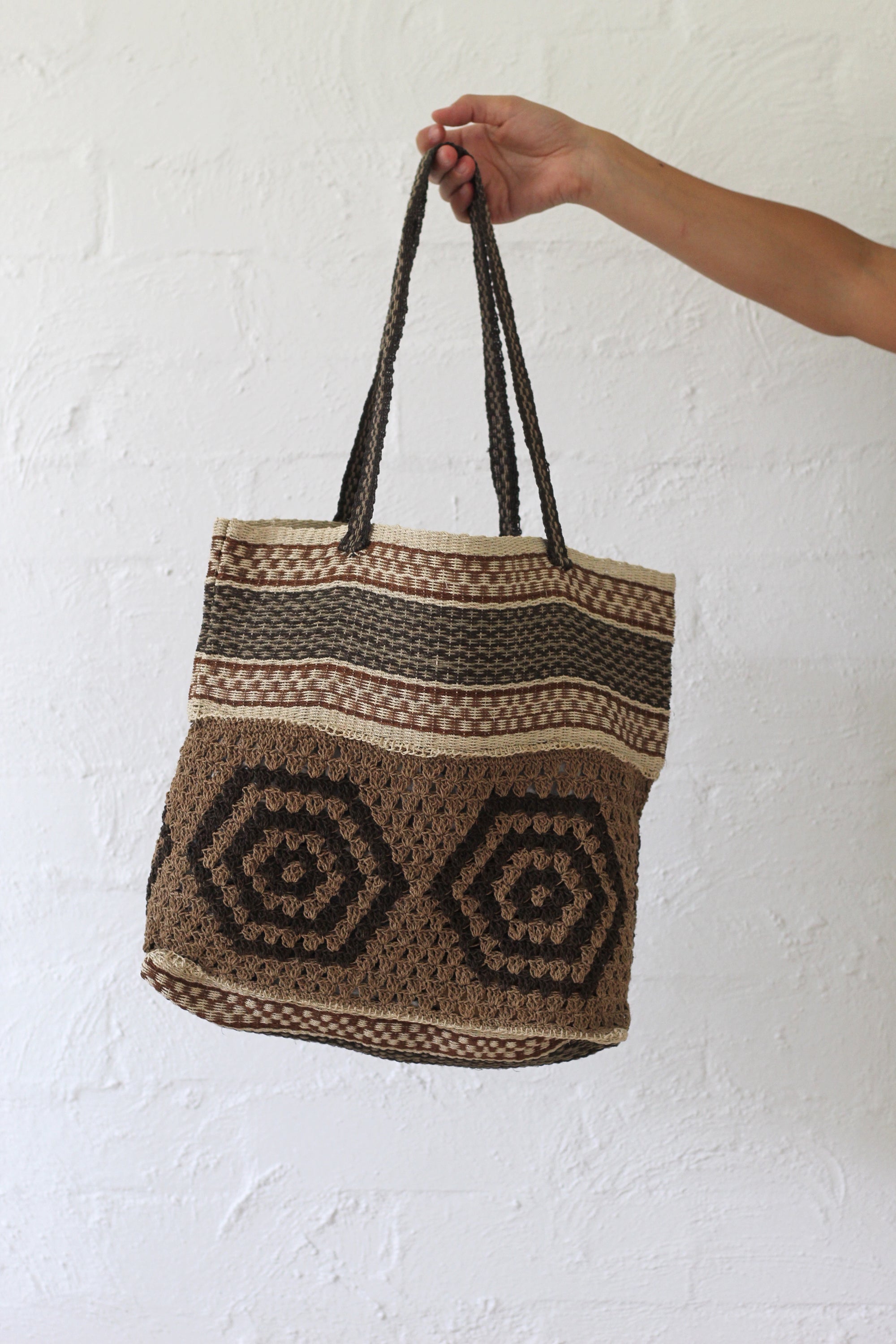 Hand Woven Oversized Bag #060, chaguar fibre by Wichi artisans, Argentina