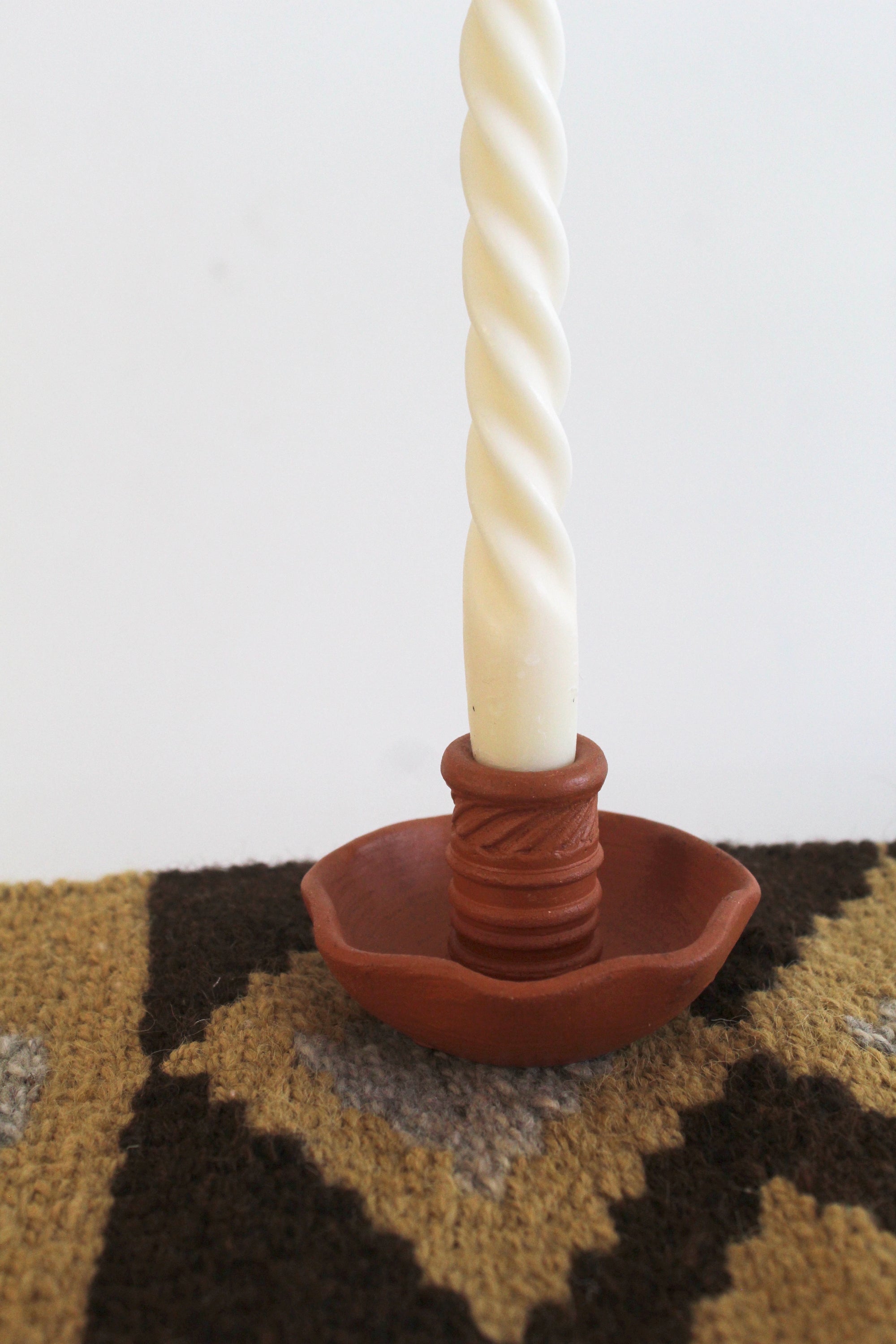 Terracotta Candle Holder #002, handmade in northern Argentina